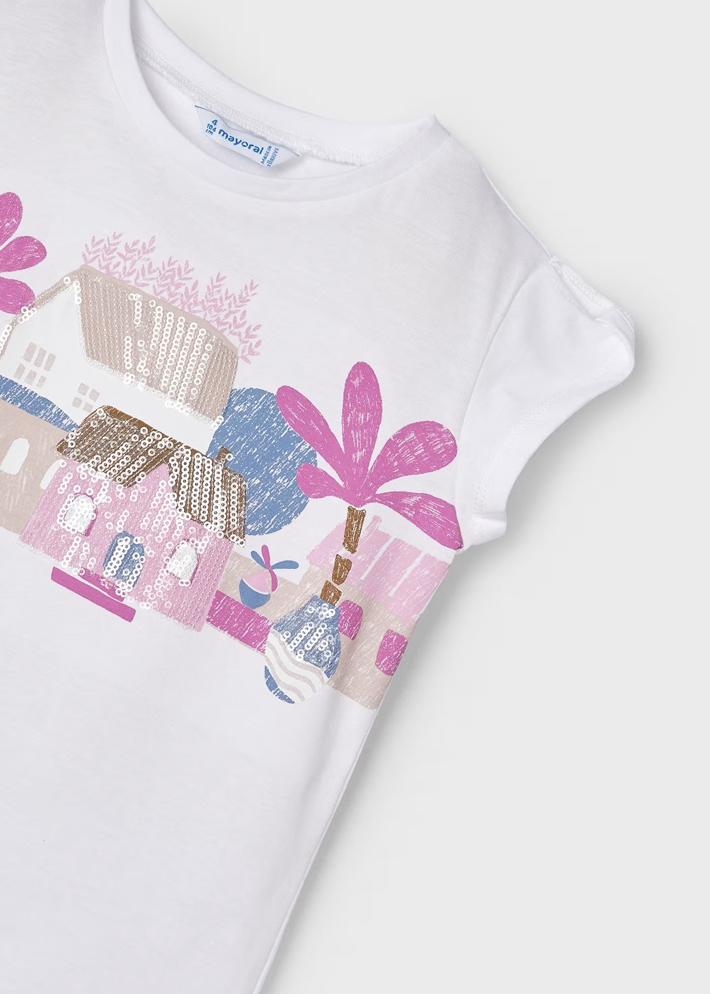 Conjunto lila blusa con leggings mini niña