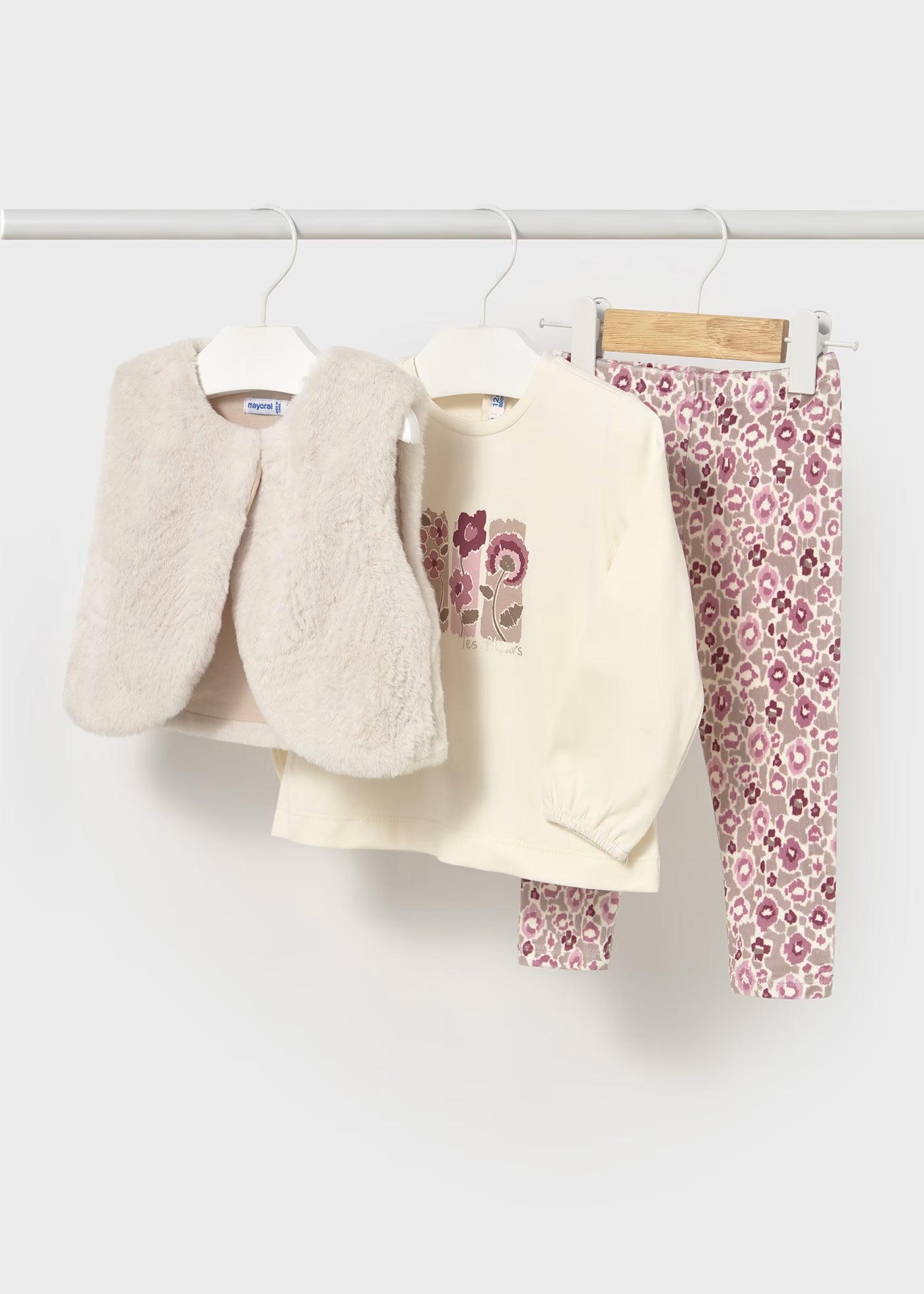 Conjunto chaleco 3 piezas bebé niña