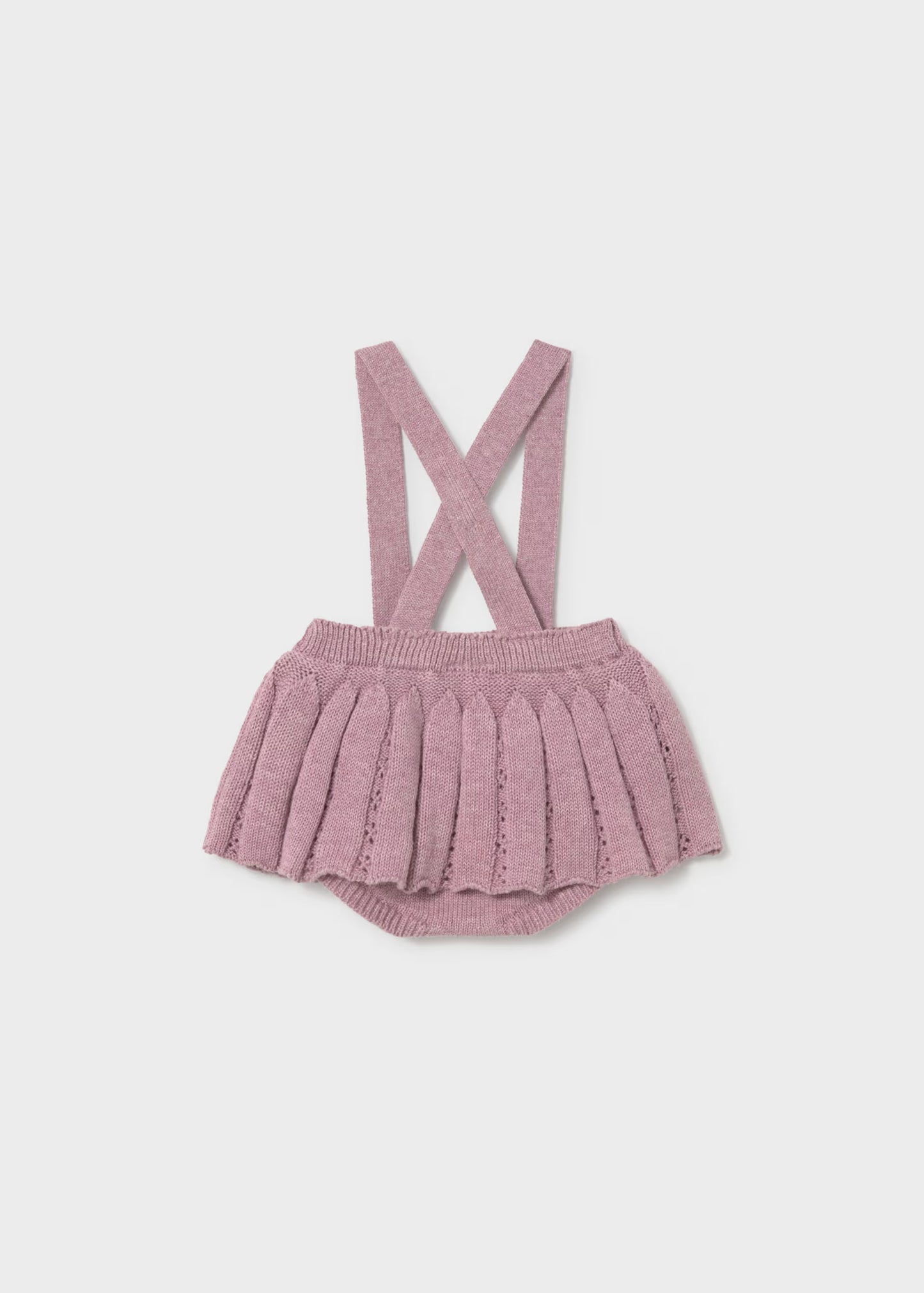 Conjunto 3 piezas falda tricot recién nacida