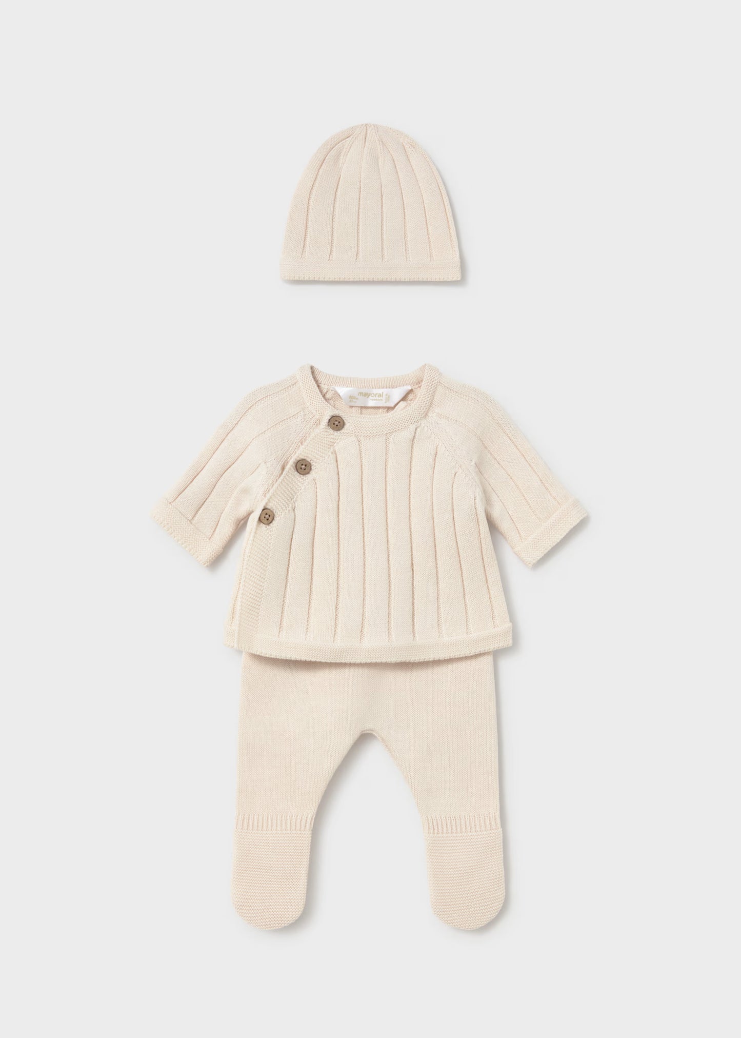 Conjunto tricot cerámica para regalo recién nacid@
