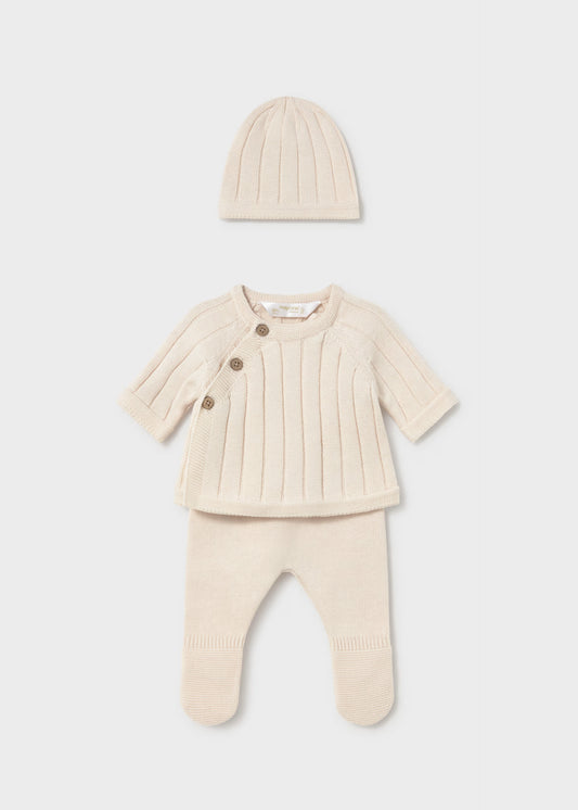 Conjunto tricot cerámica para regalo recién nacid@