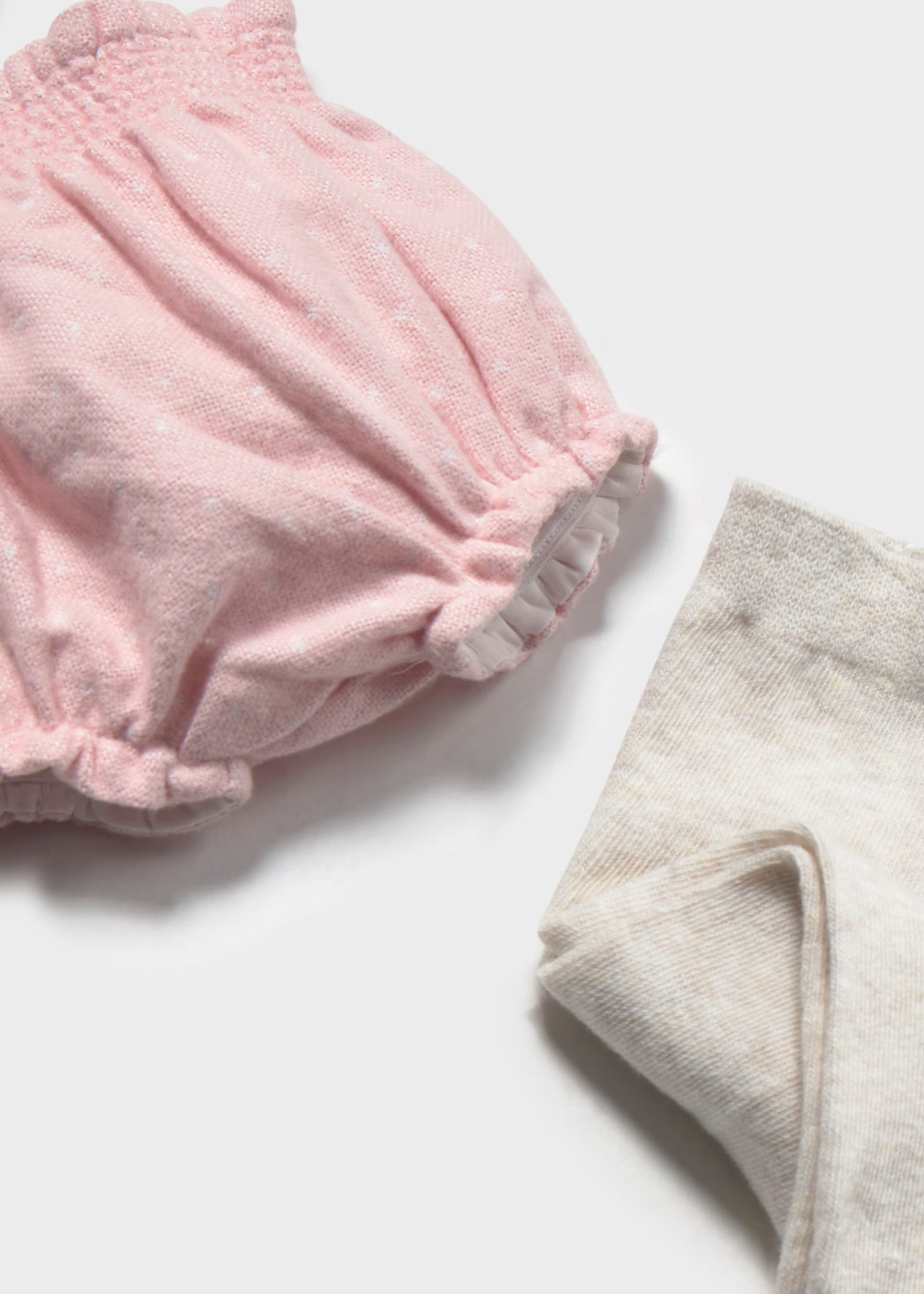 Conjunto 3 piezas suéter rosa recién nacida