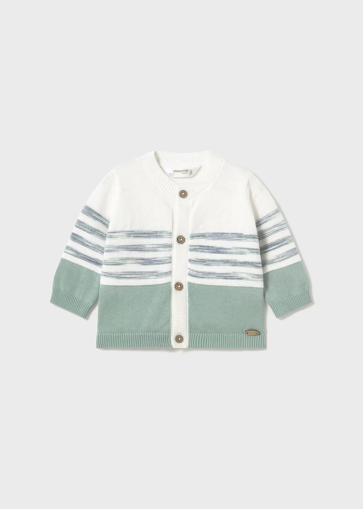 Conjunto 3 piezas short tricot menta recién nacido