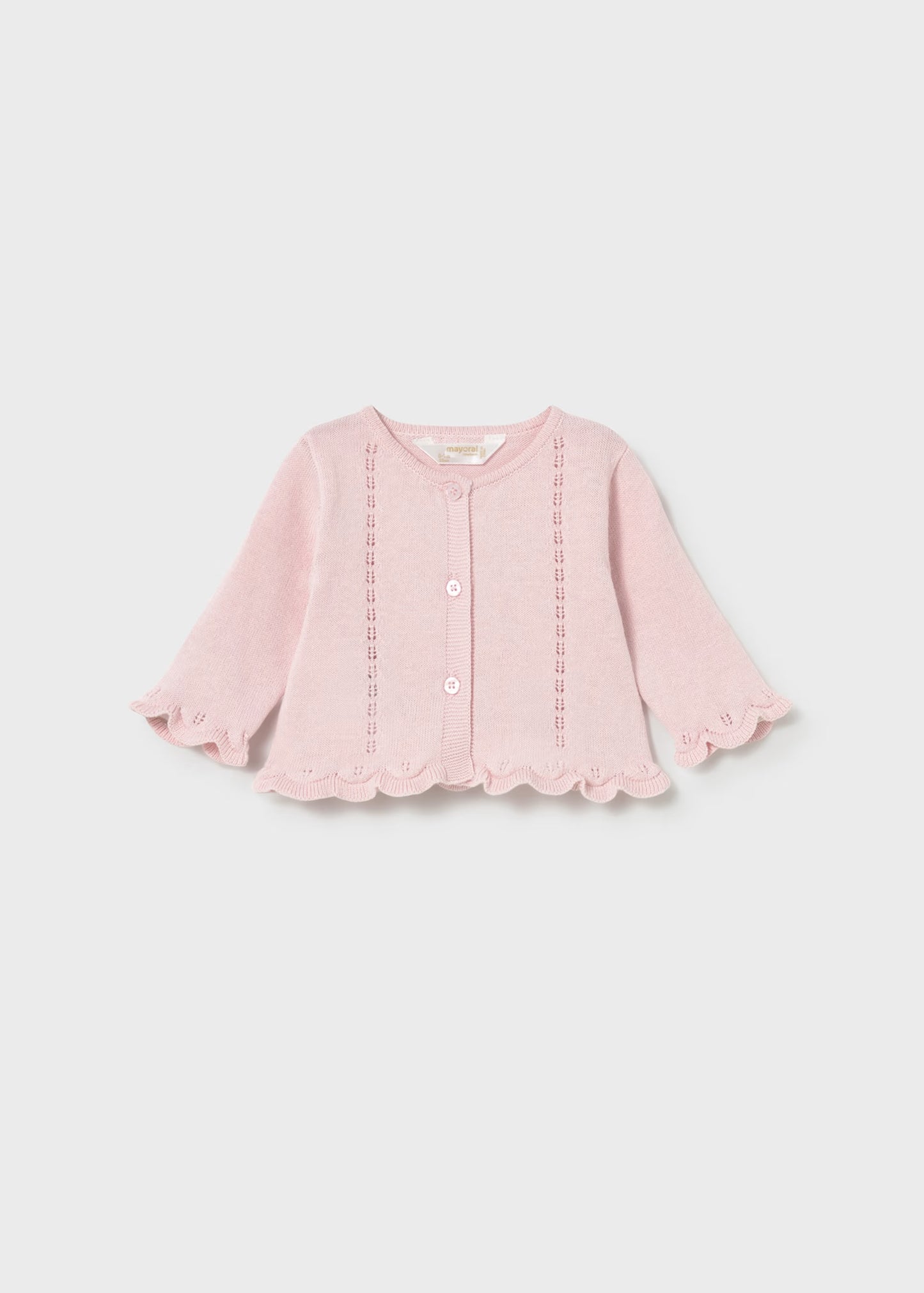 Conjunto rosa 3 piezas tricot recién nacida