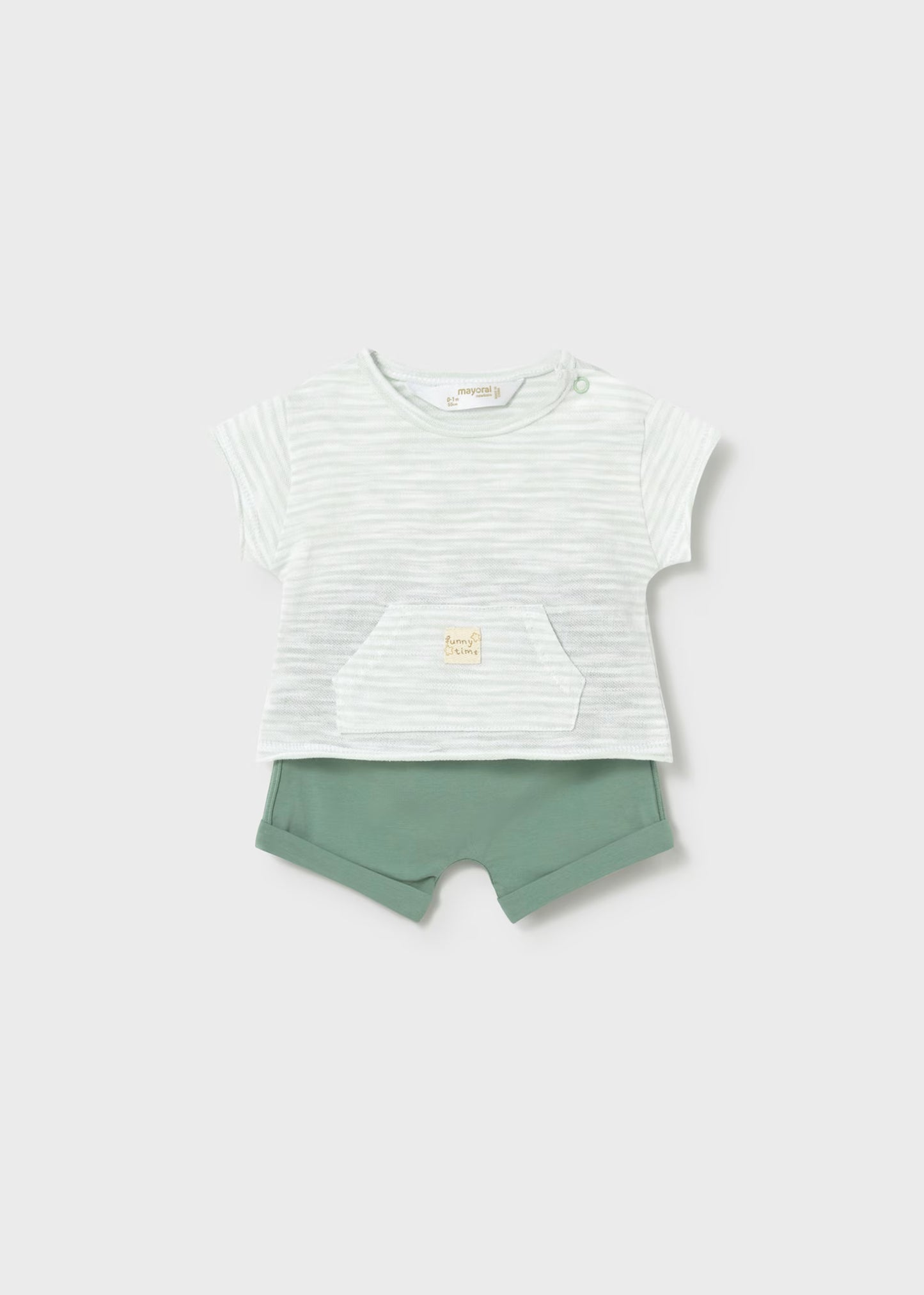 Conjunto verde shorts 4 piezas recién nacido