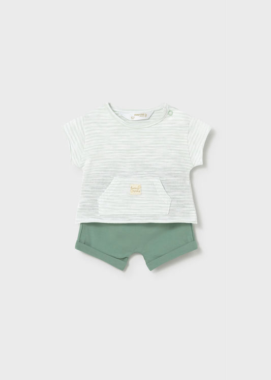 Conjunto verde shorts 4 piezas recién nacido