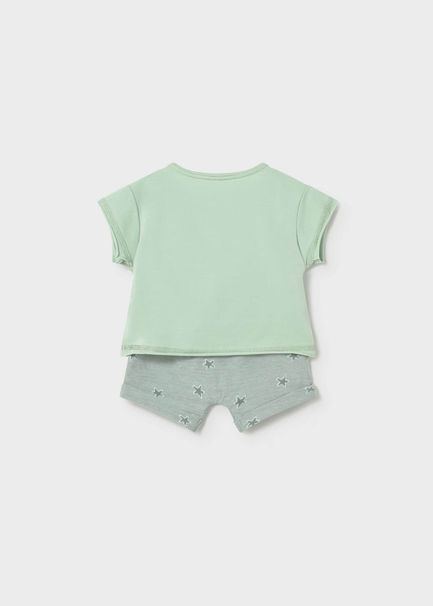 Conjunto verde shorts 4 piezas recién nacido
