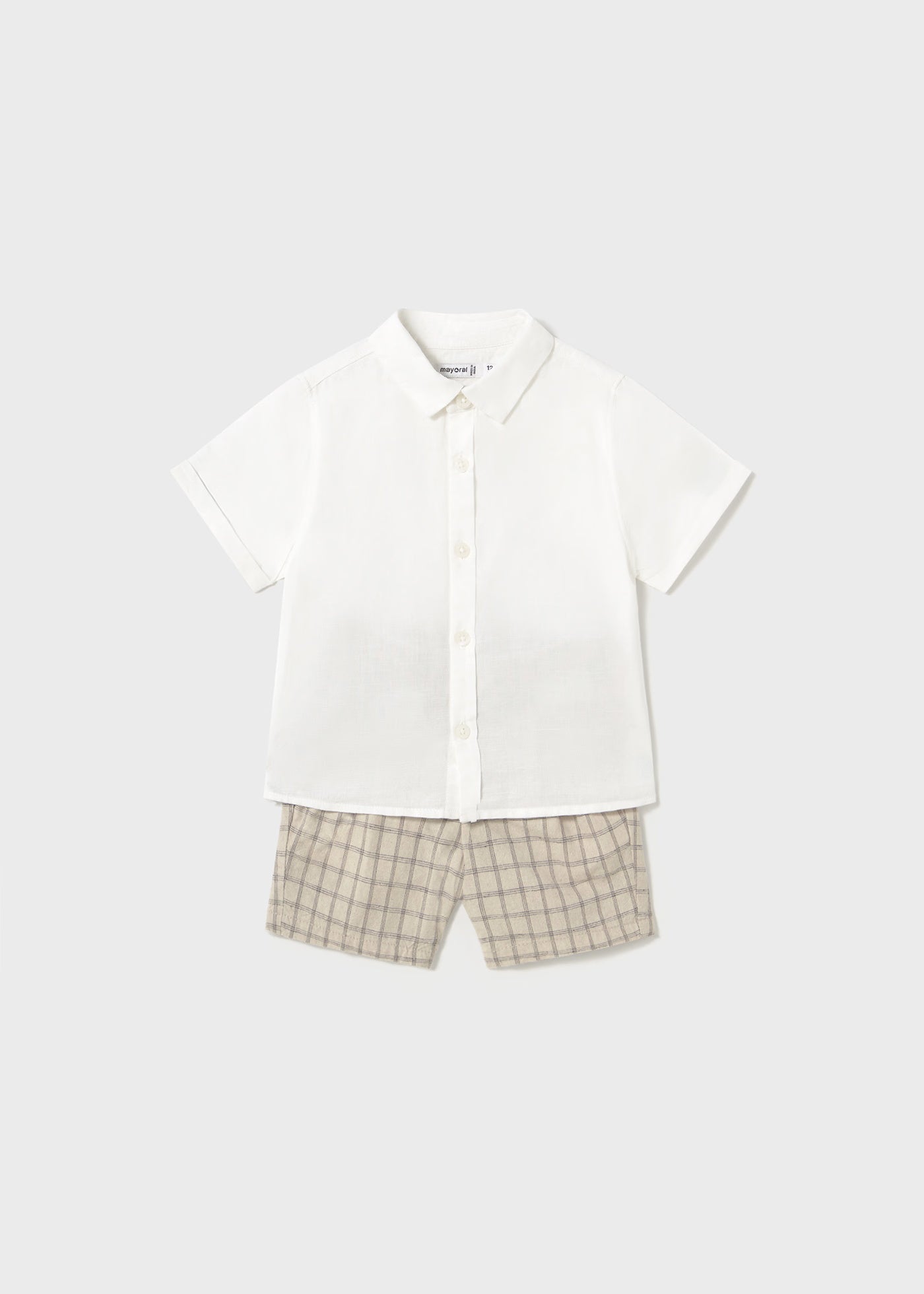 Conjunto lino camisa con short para bebé niño