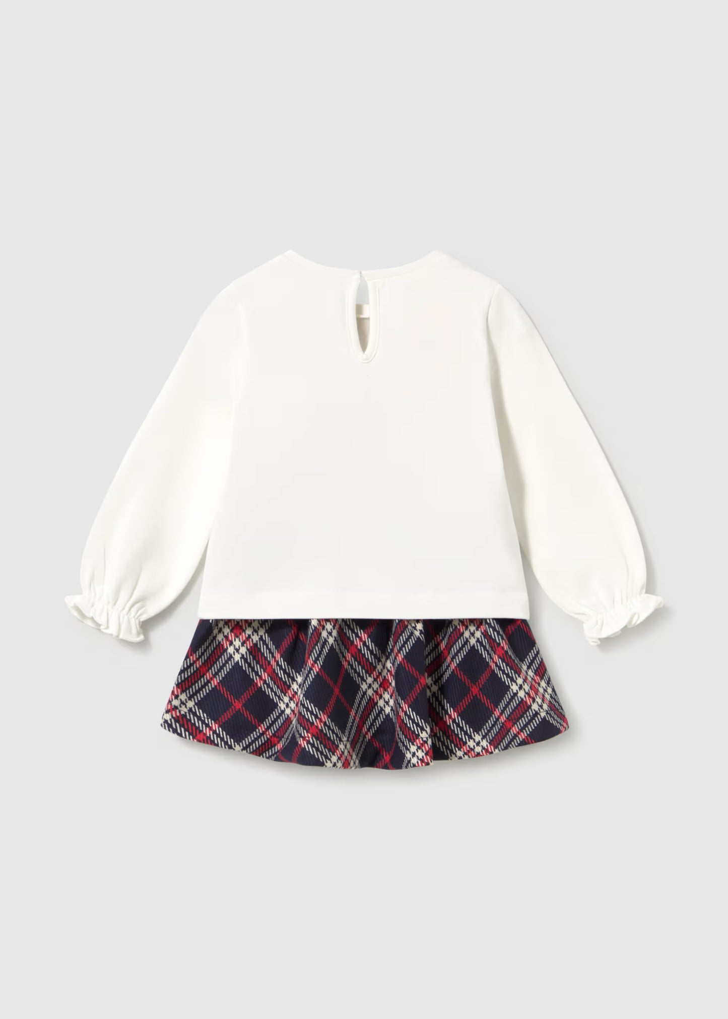 Conjunto falda cuadros bebé niña