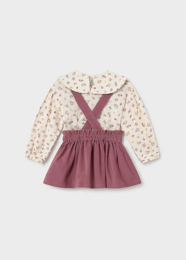 Conjunto falda con tirantes bebé niña