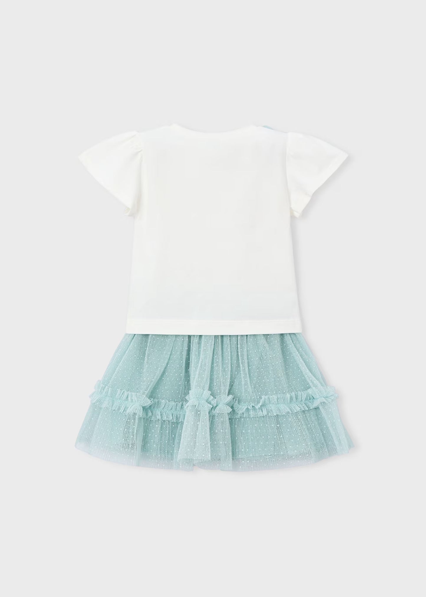 Conjunto falda tul y blusa lago mini niña