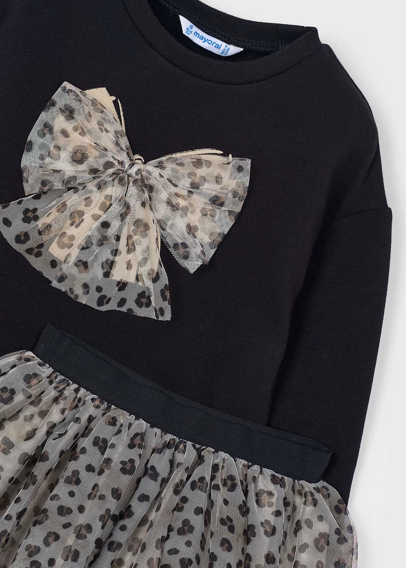 Conjunto falda tul y sudadera mini niña