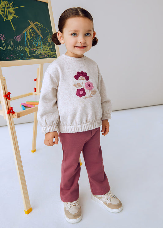 Conjunto legging campana y sudadera bebé niña
