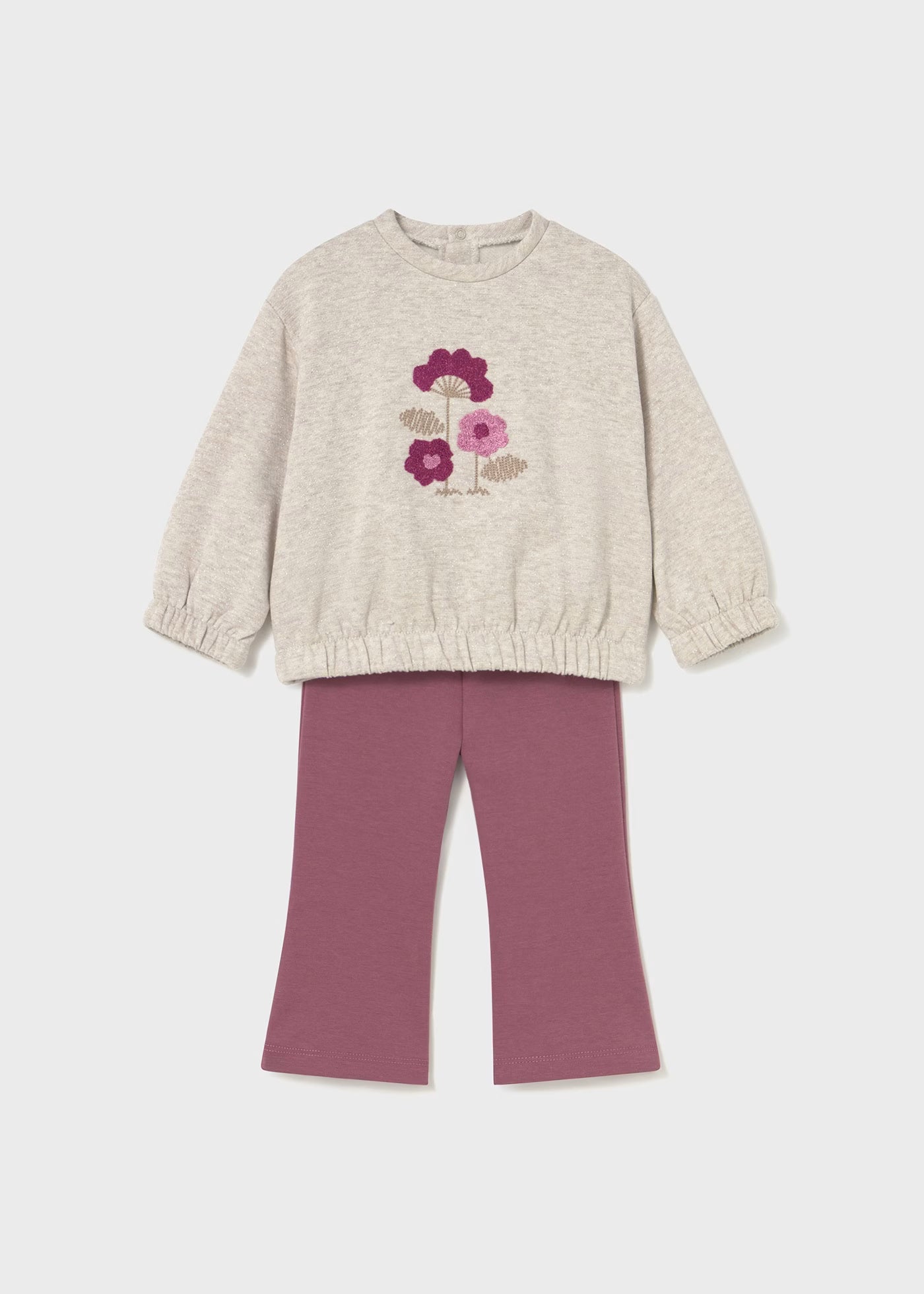 Conjunto legging campana y sudadera bebé niña