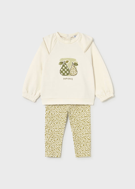 Conjunto legging estampado y sudadera bebé niña