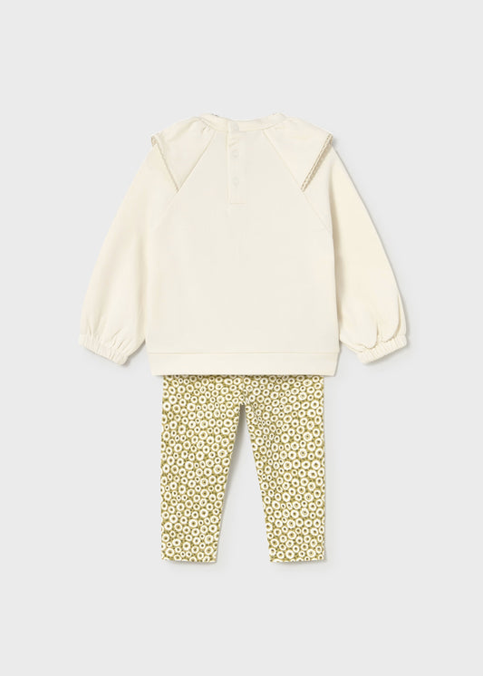 Conjunto legging estampado y sudadera bebé niña