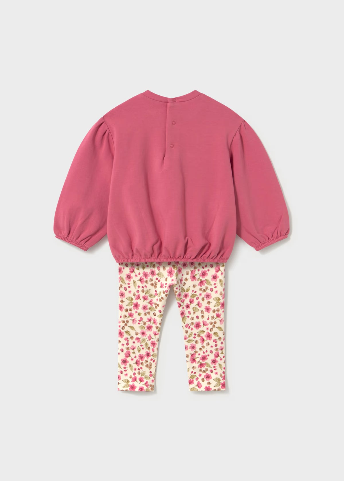 Conjunto sudadera leggings rosa bebé niña