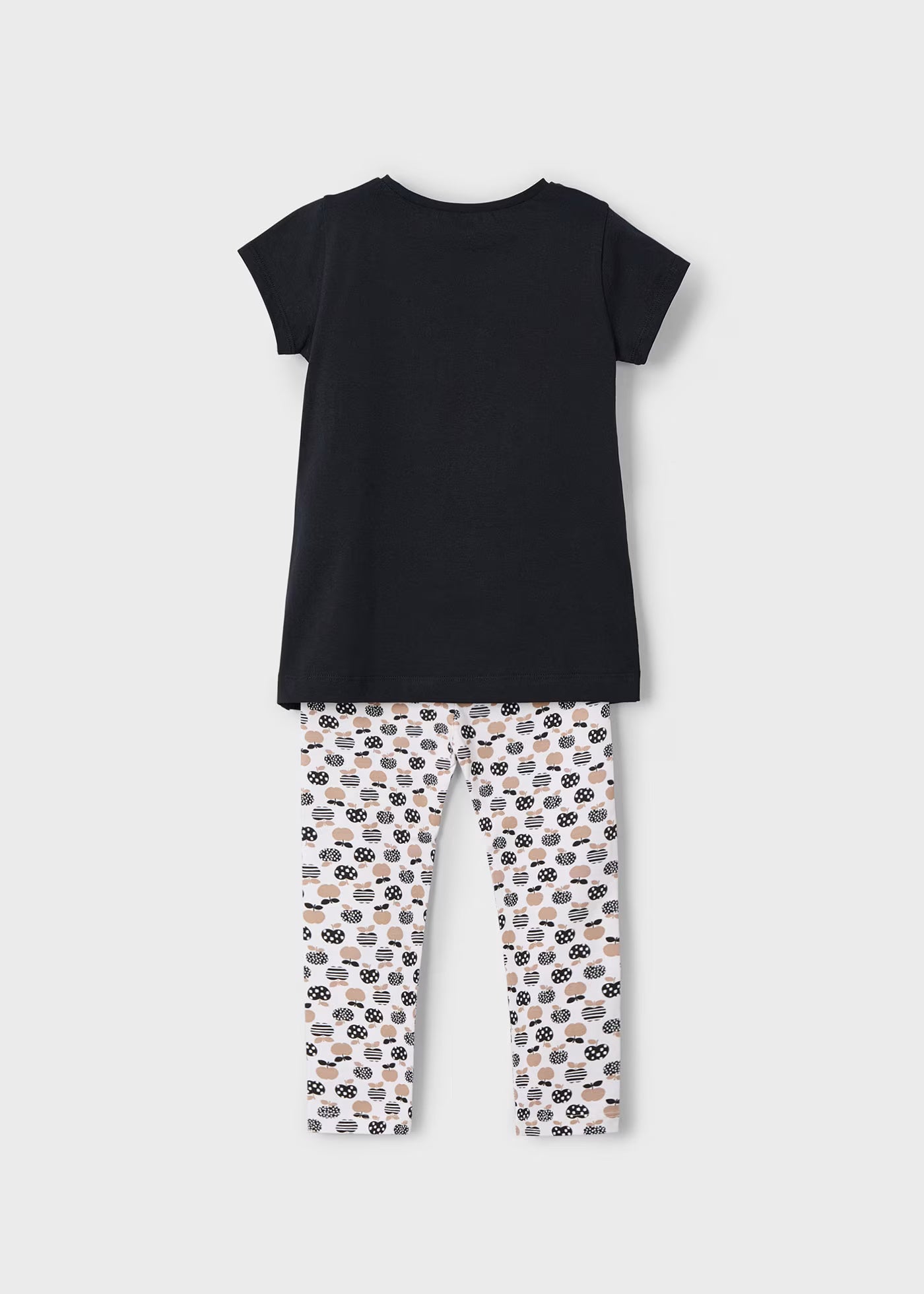 Conjunto blusa con leggings negro mini niña