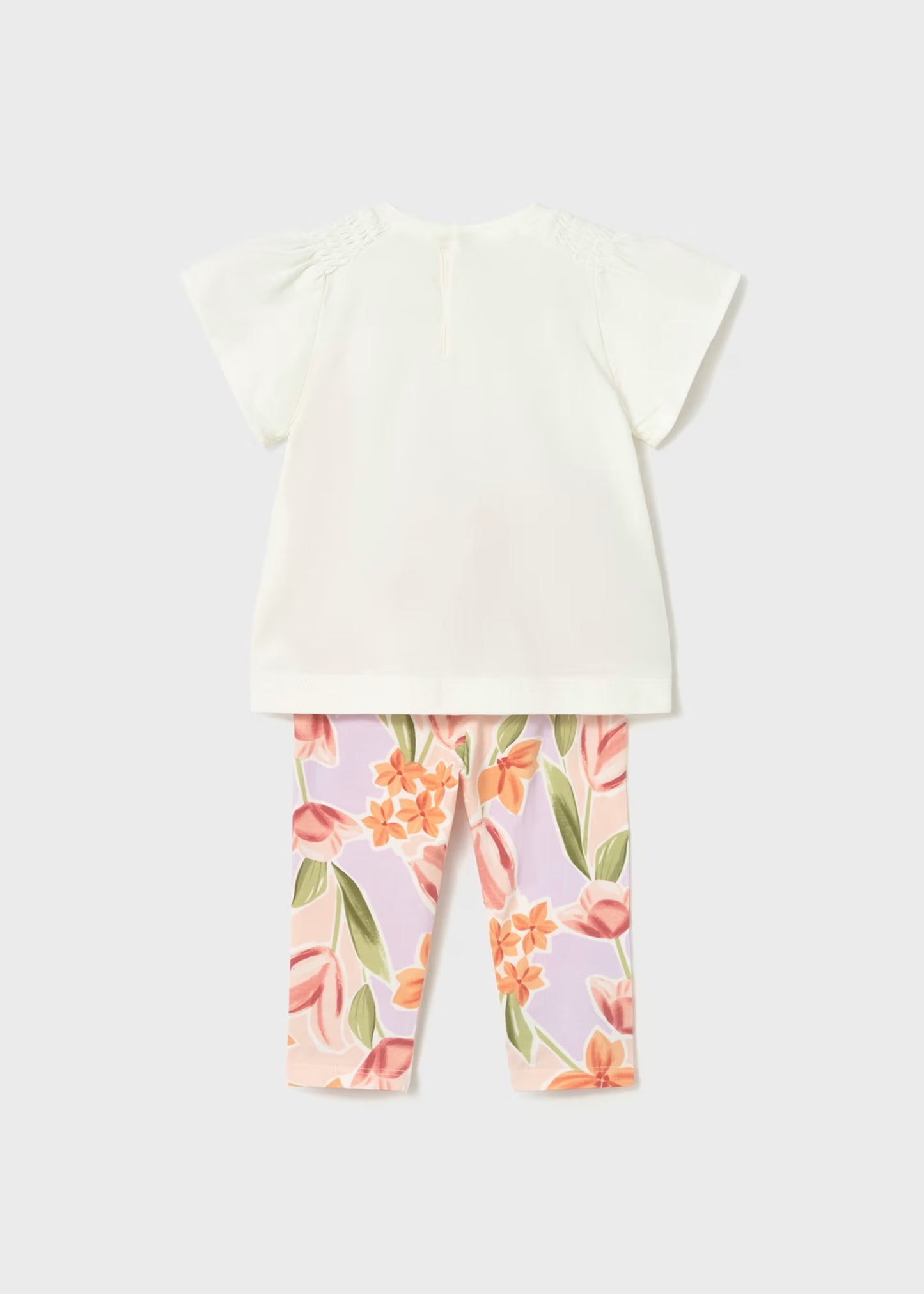 Conjunto legging y playera flor bebé niña