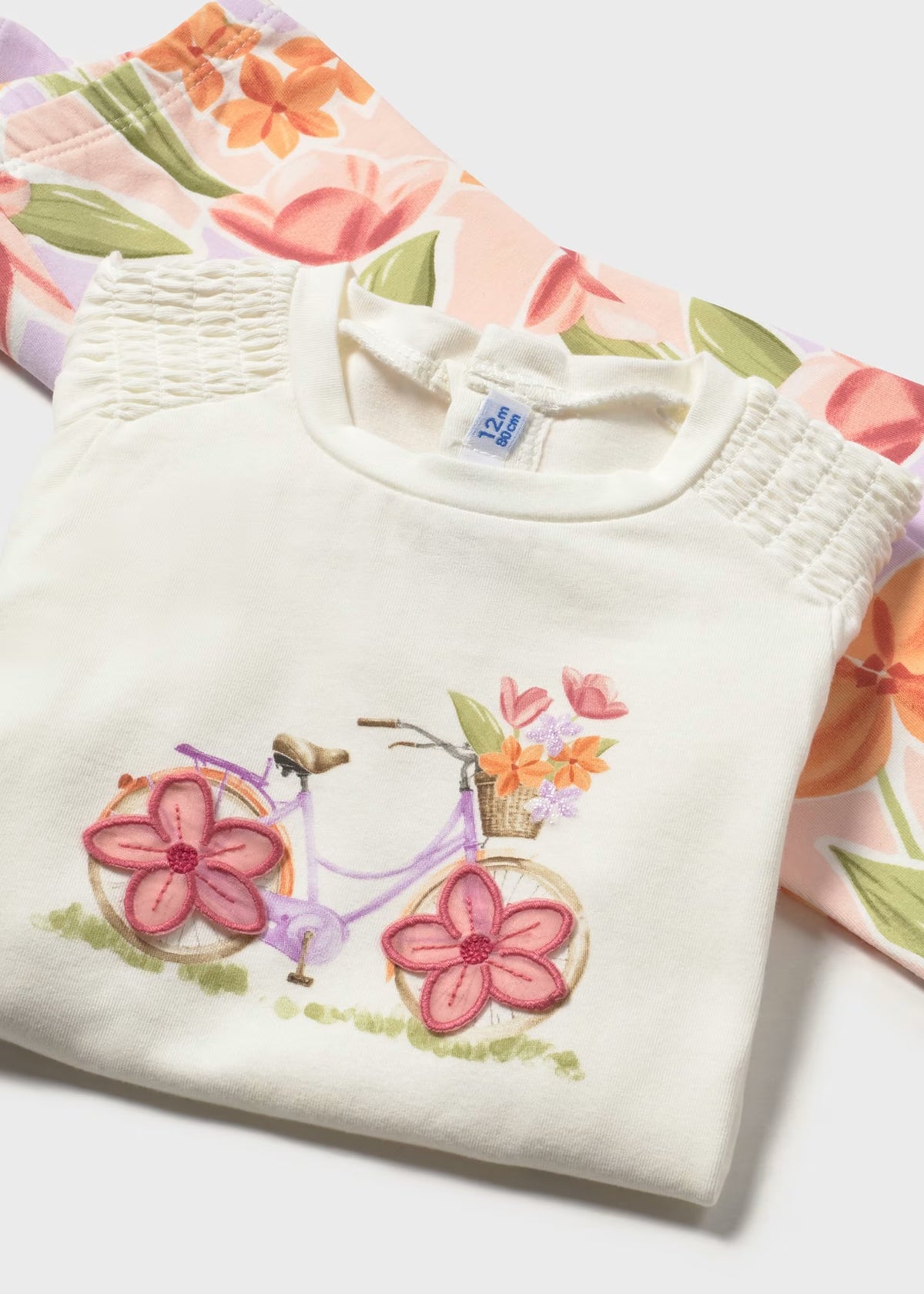 Conjunto legging y playera flor bebé niña