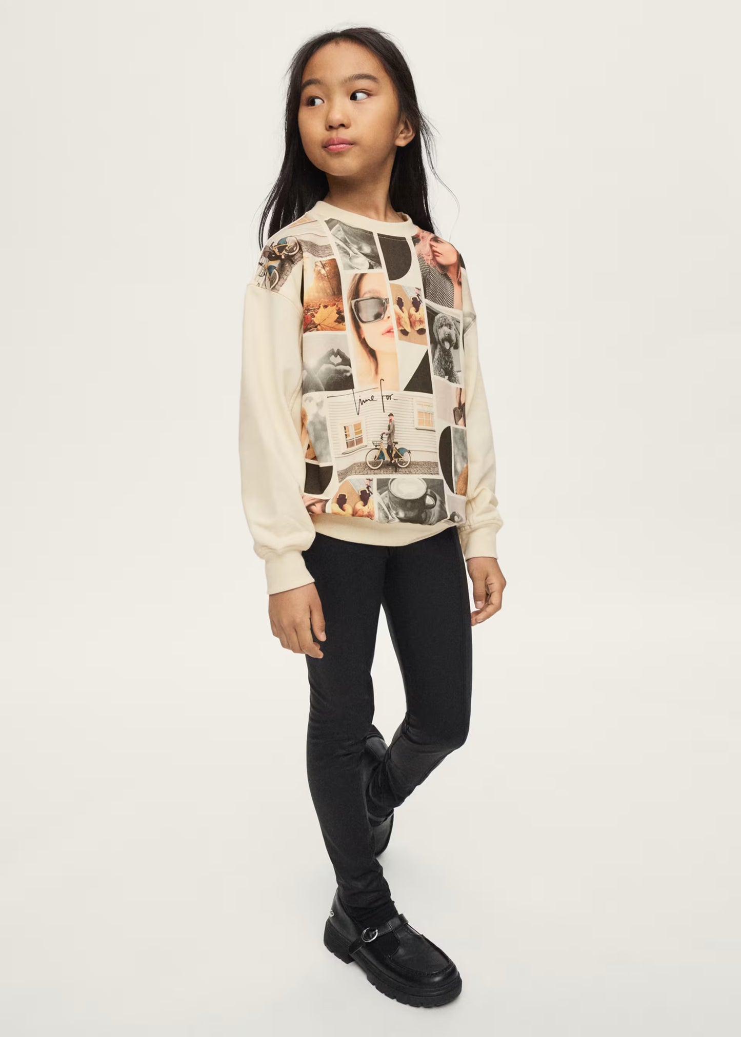 Conjunto legging y sudadera estampada niña jr