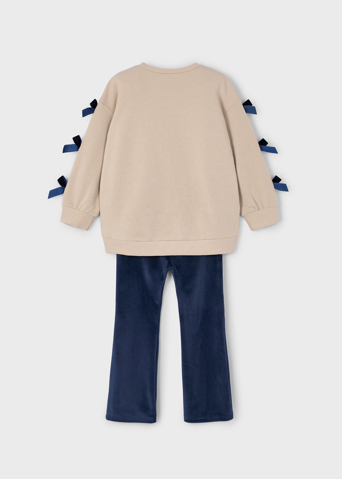 Conjunto legging y sudadera moños mini niña