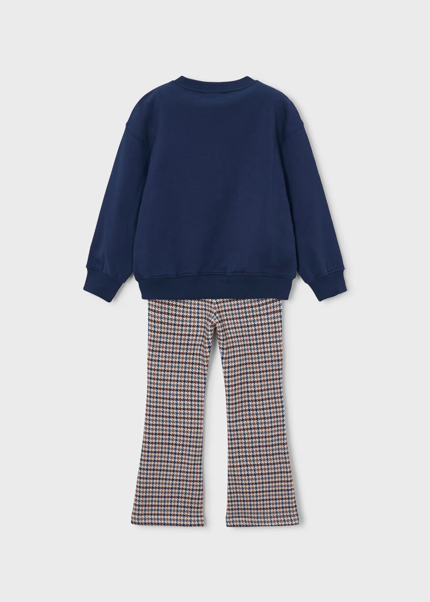 Conjunto legging y sudadera azul marino mini niña