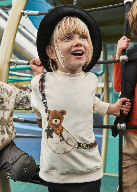Conjunto legging y sudadera osito mini niña