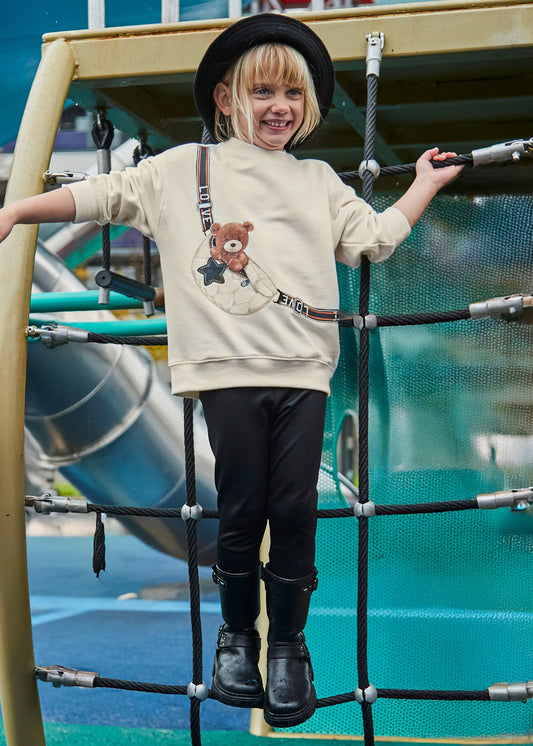 Conjunto legging y sudadera osito mini niña