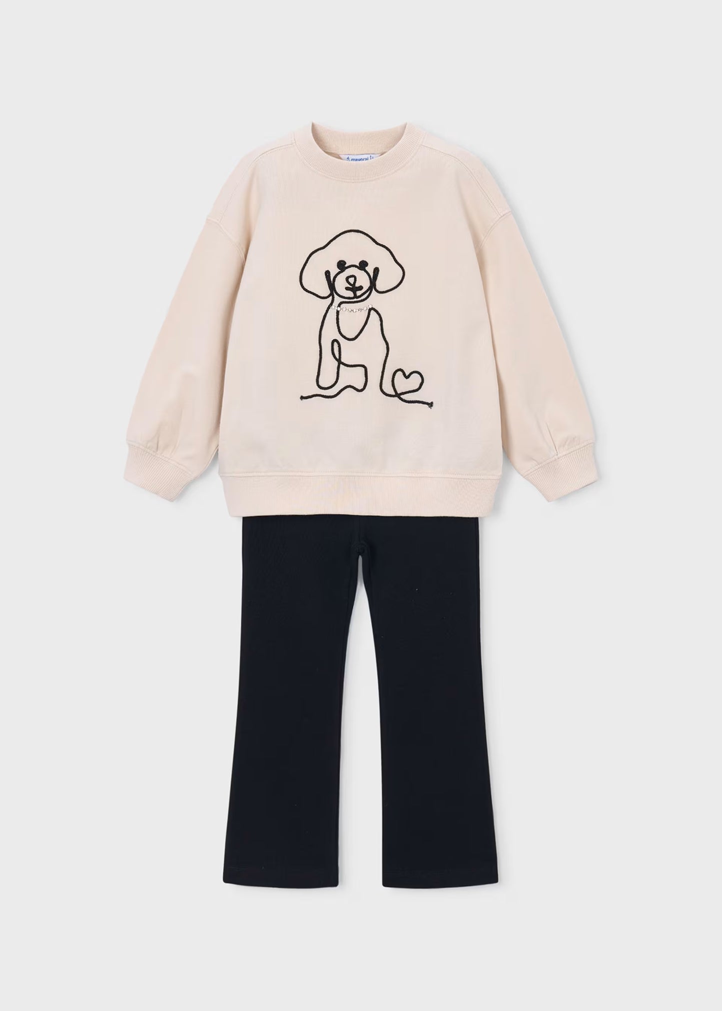 Conjunto legging y sudadera perro mini niña