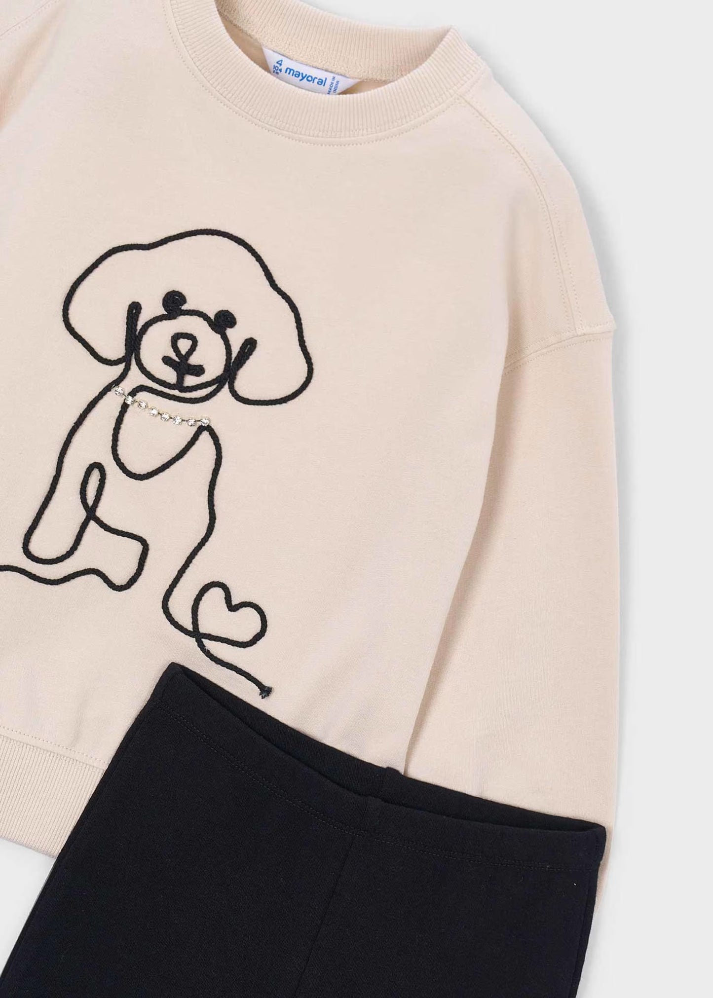 Conjunto legging y sudadera perro mini niña