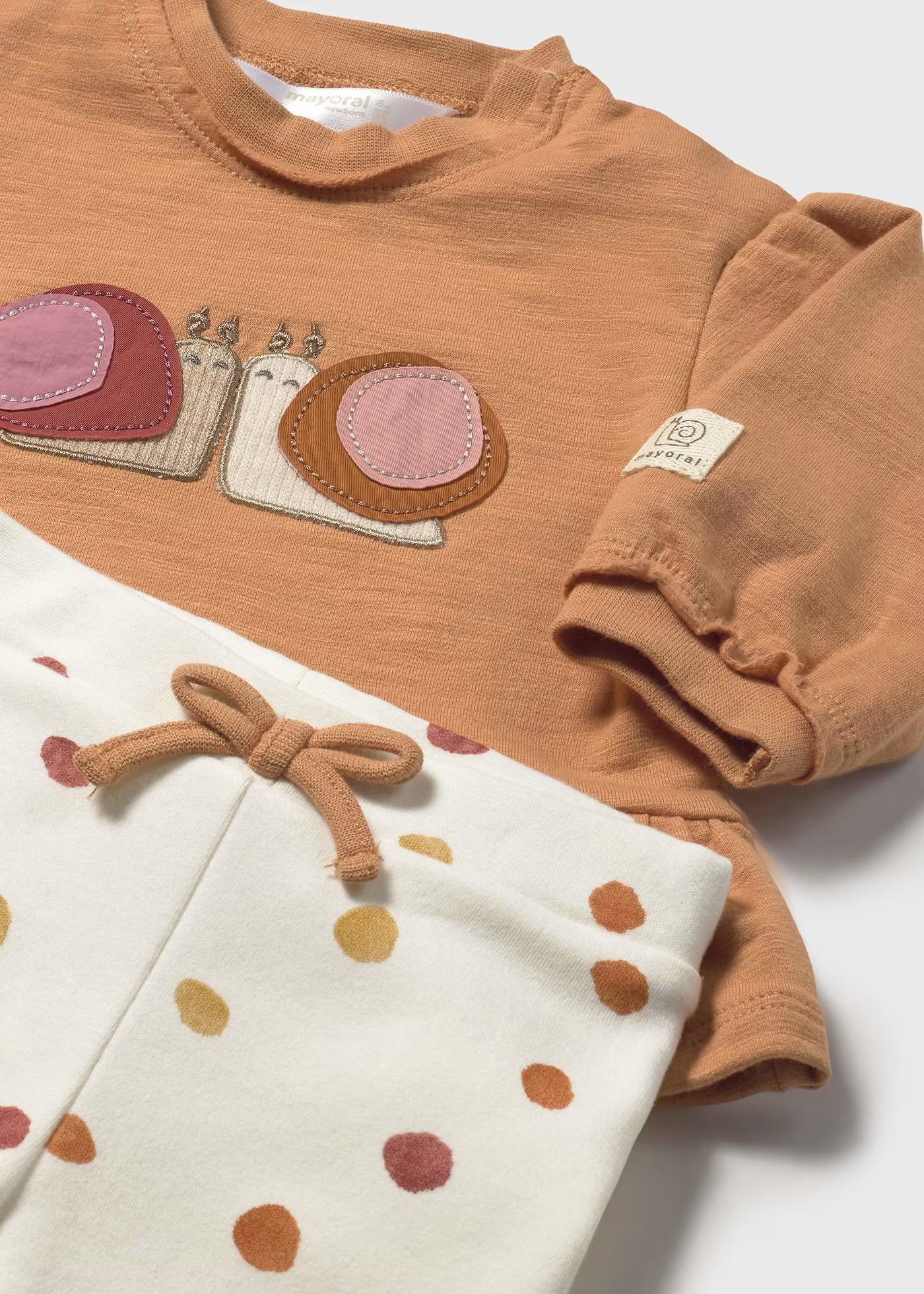 Conjunto leggings 4 piezas caracol recién nacida