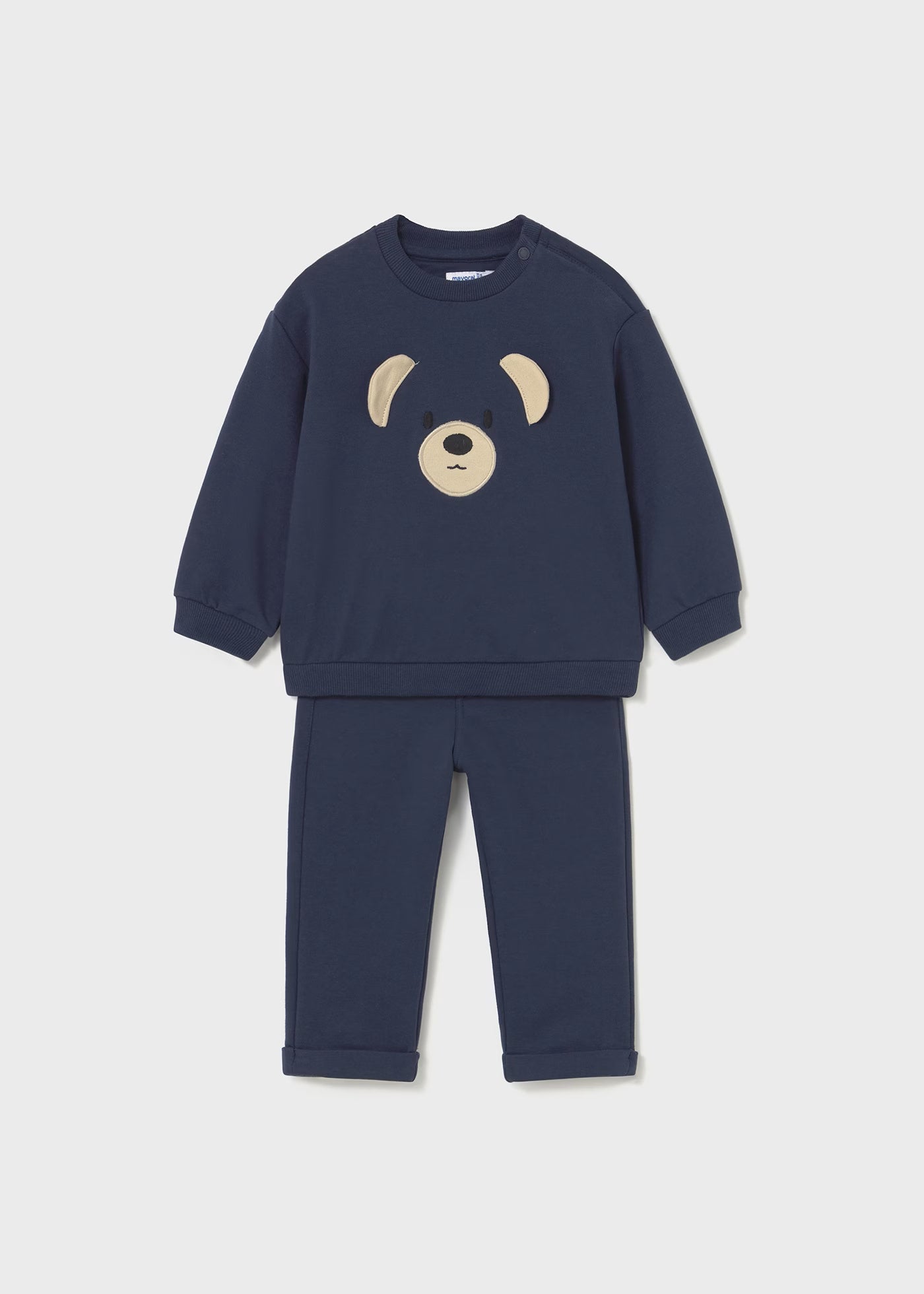 Conjunto de pants osito azul marino bebé niño