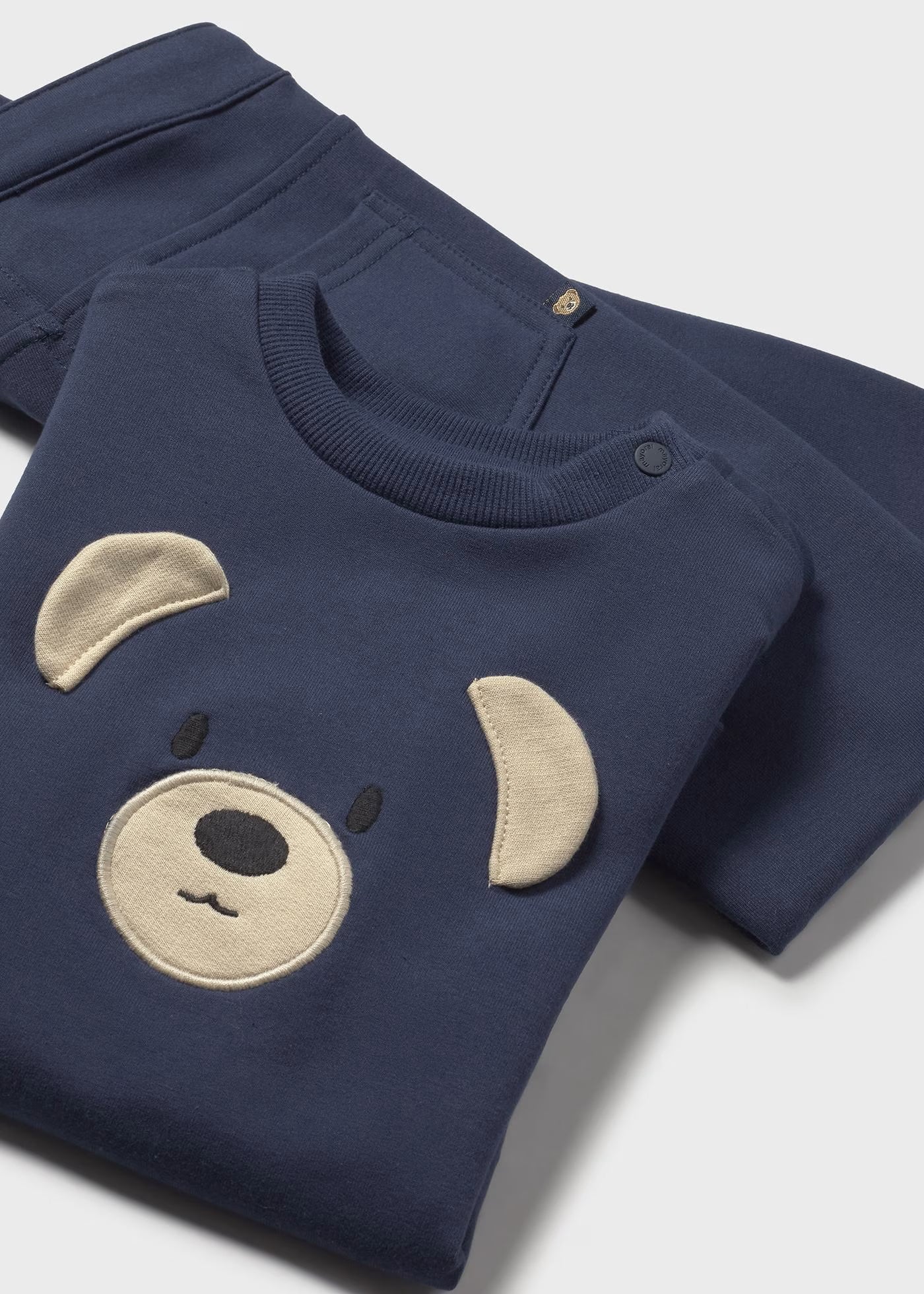 Conjunto de pants osito azul marino bebé niño