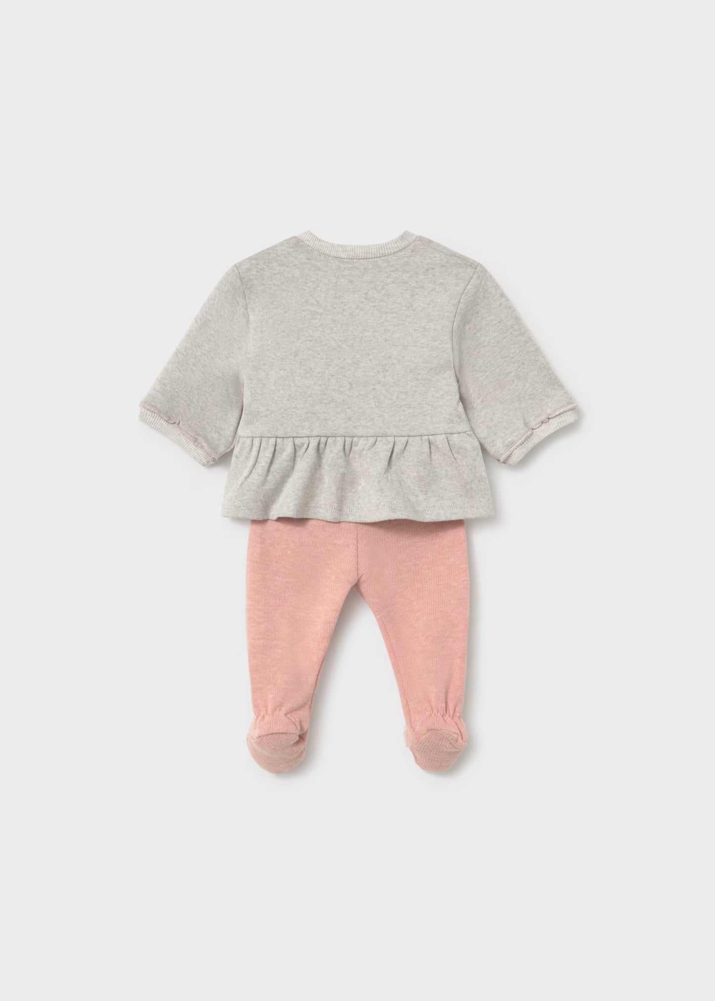 Conjunto pantalón y sudadera rosa conejito recién nacida