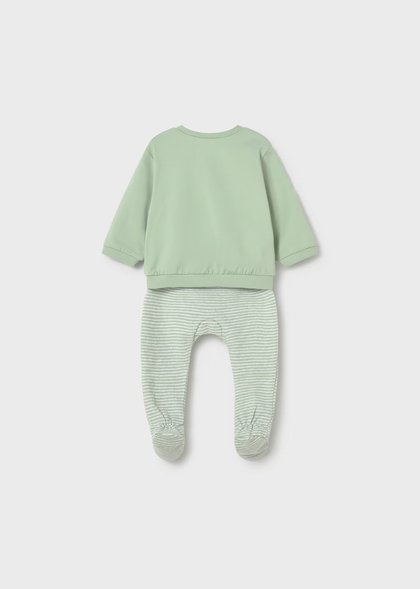 Conjunto pantalón y sudadera verde recién nacido