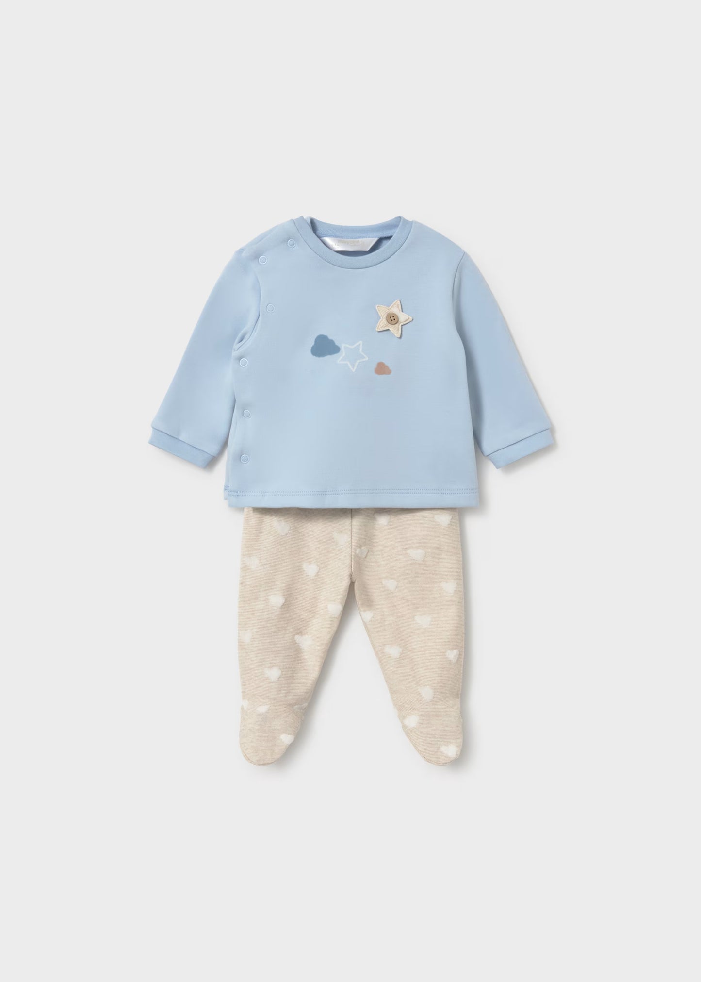 Conjunto pantalón y sudadera azul recién nacido