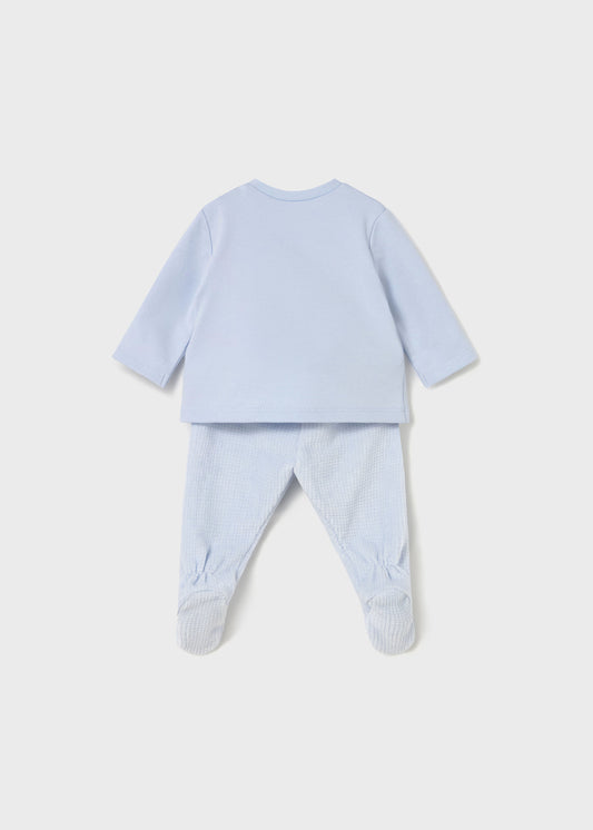 Conjunto pantalón y sudadera azul recién nacido