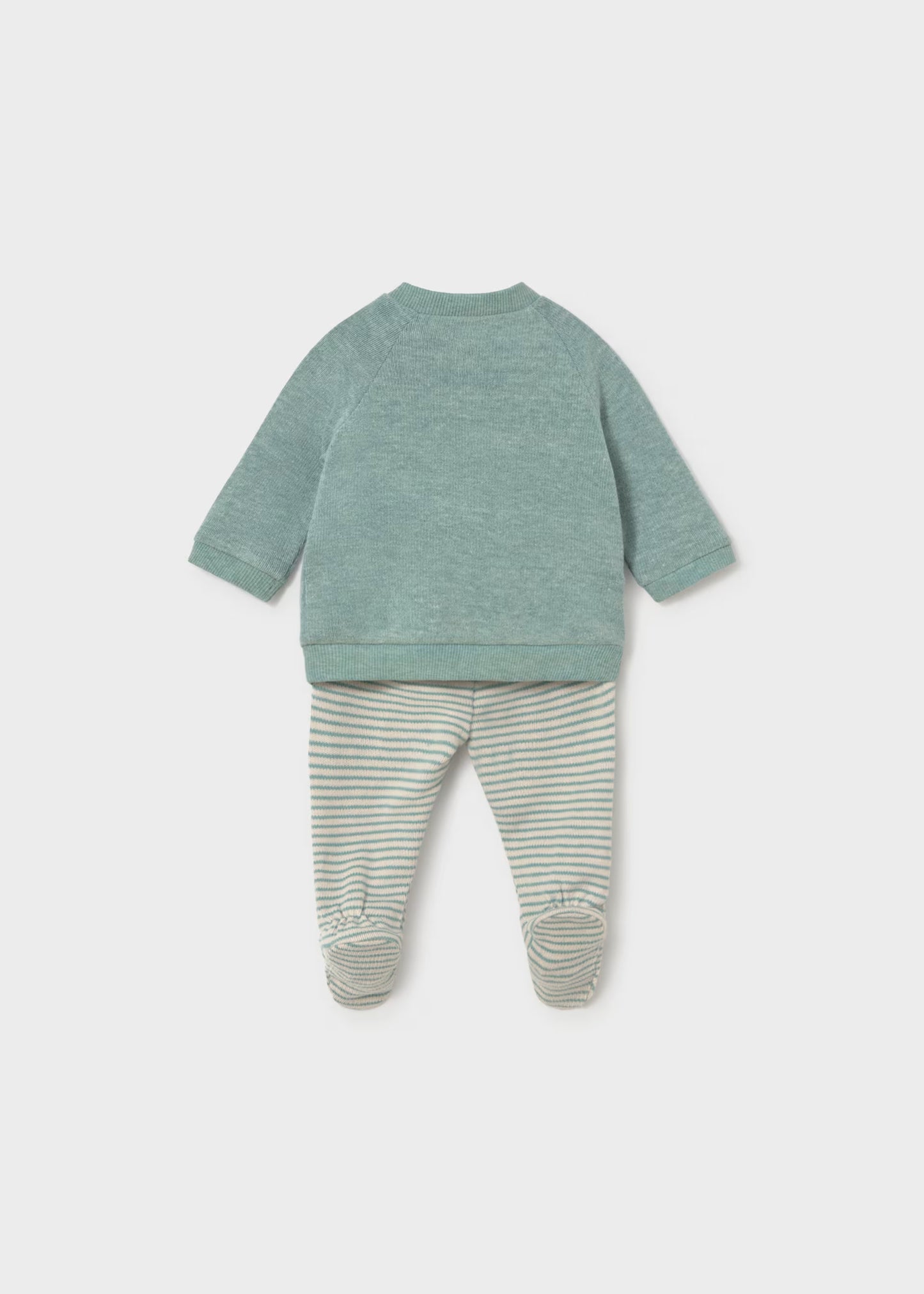 Conjunto pantalón y sudadera aqua recién nacido