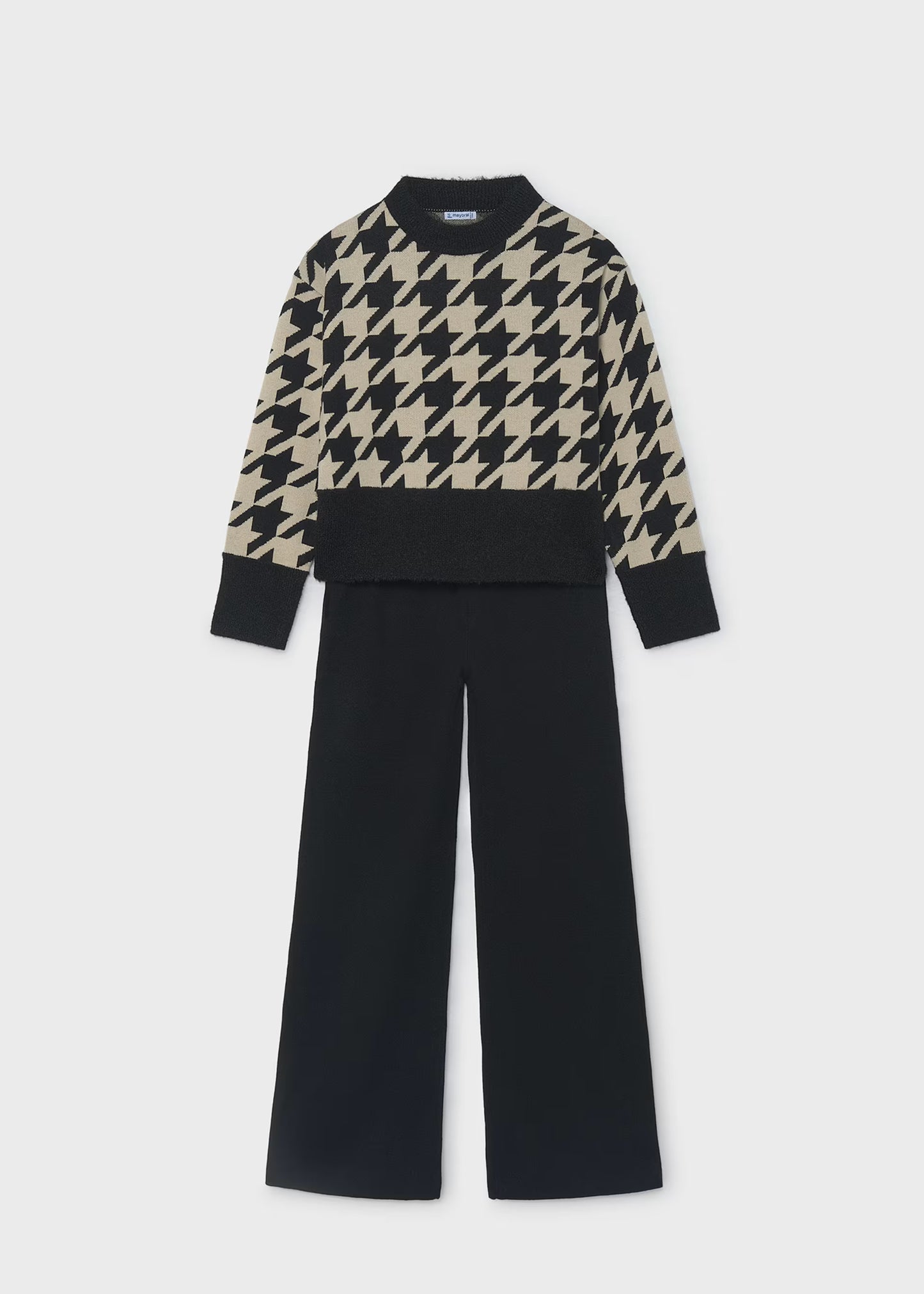 Conjunto pantalón negro con suéter niña jr