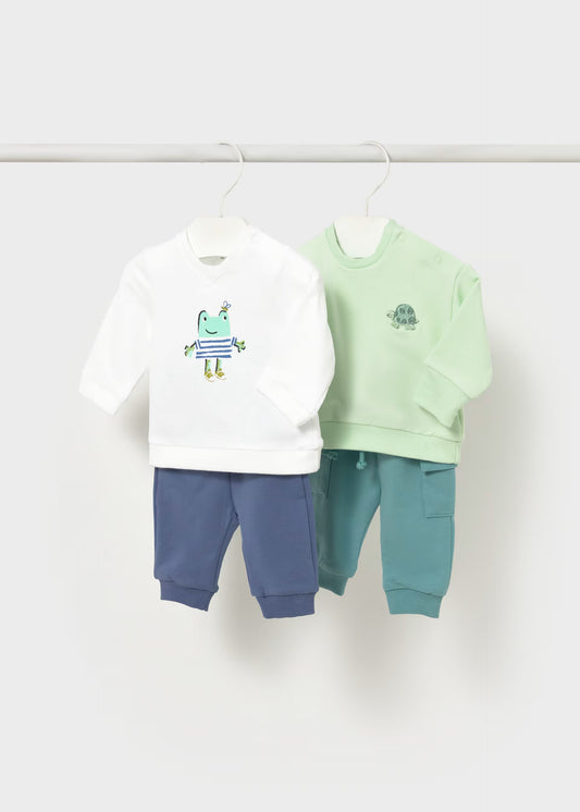 Conjunto pants 4 piezas ranita recién nacido