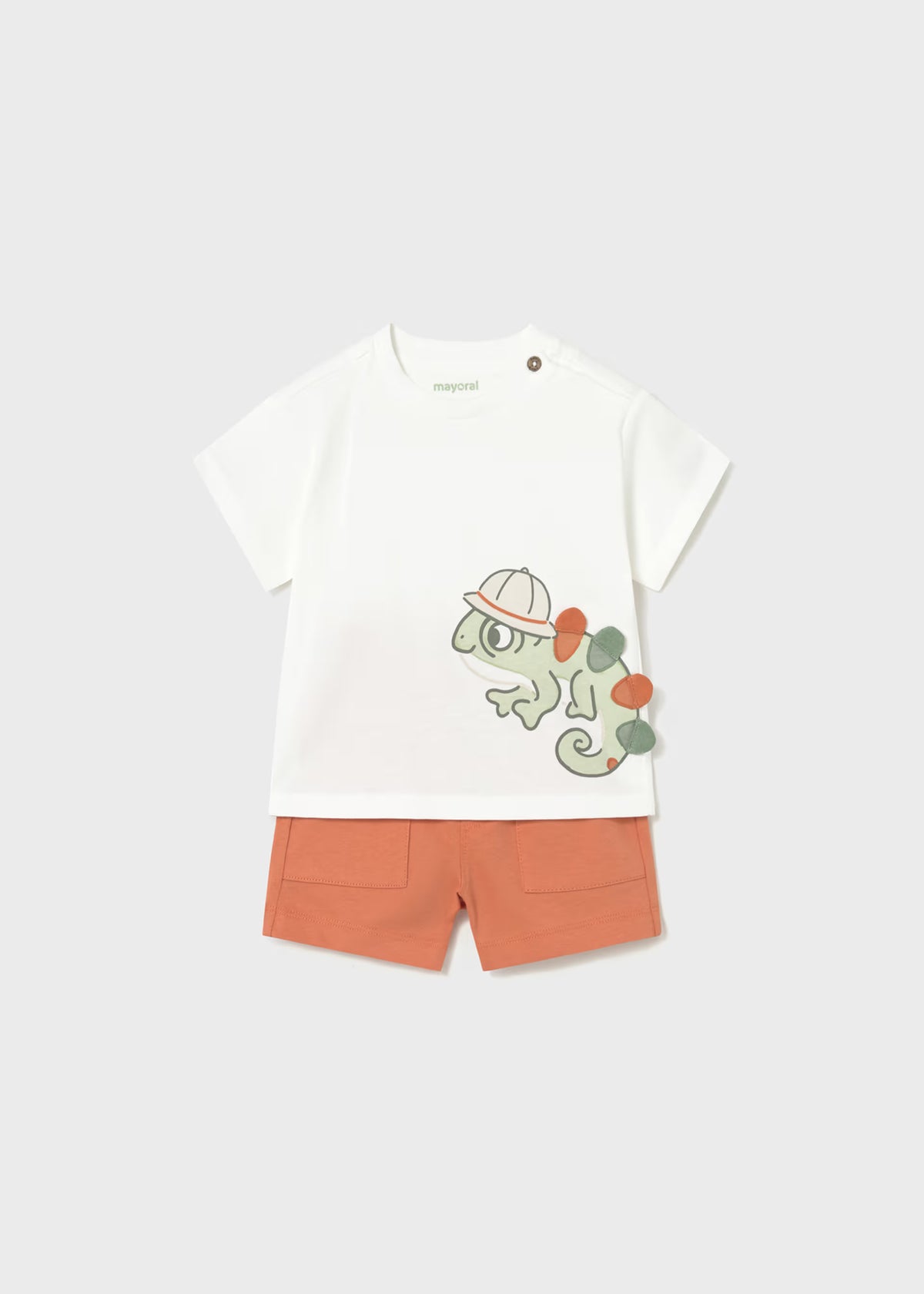 Conjunto camaleón short y playera interactiva bebé niño