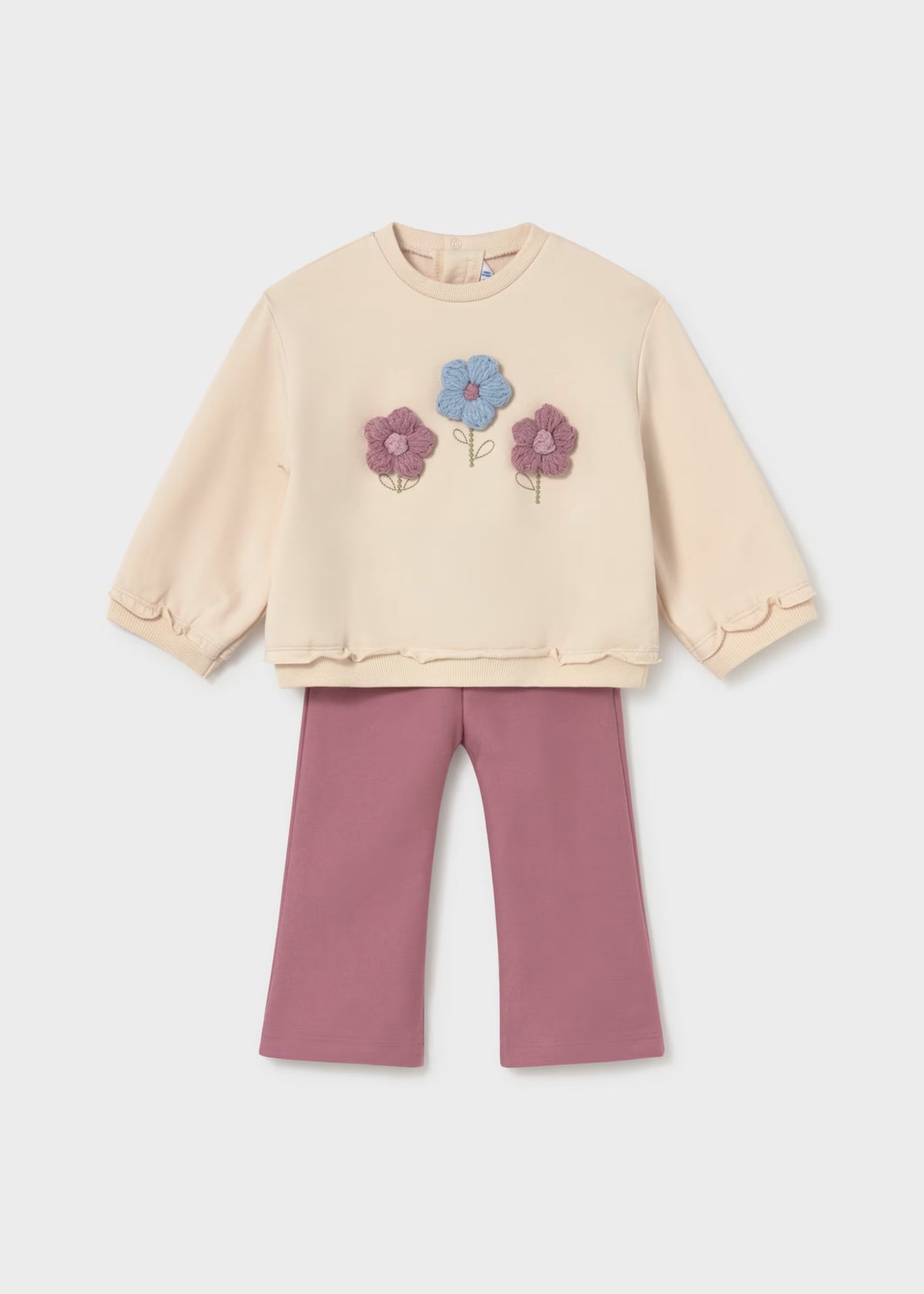 Conjunto sudadera y pantalón violeta bebé niña