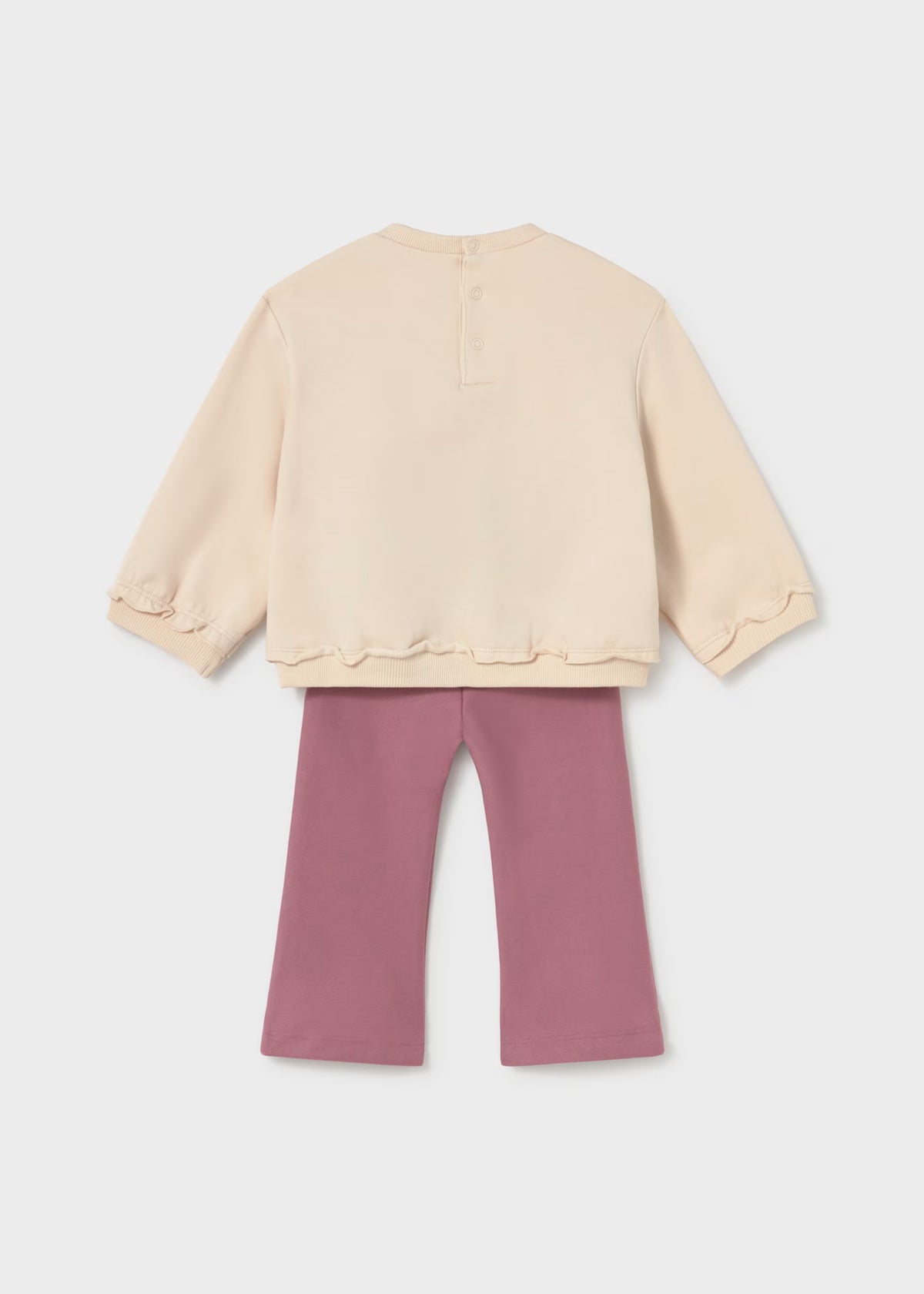 Conjunto sudadera y pantalón violeta bebé niña