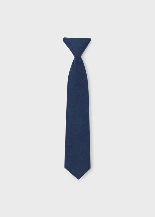 Corbata lino azul marino bebé niño y mini niño