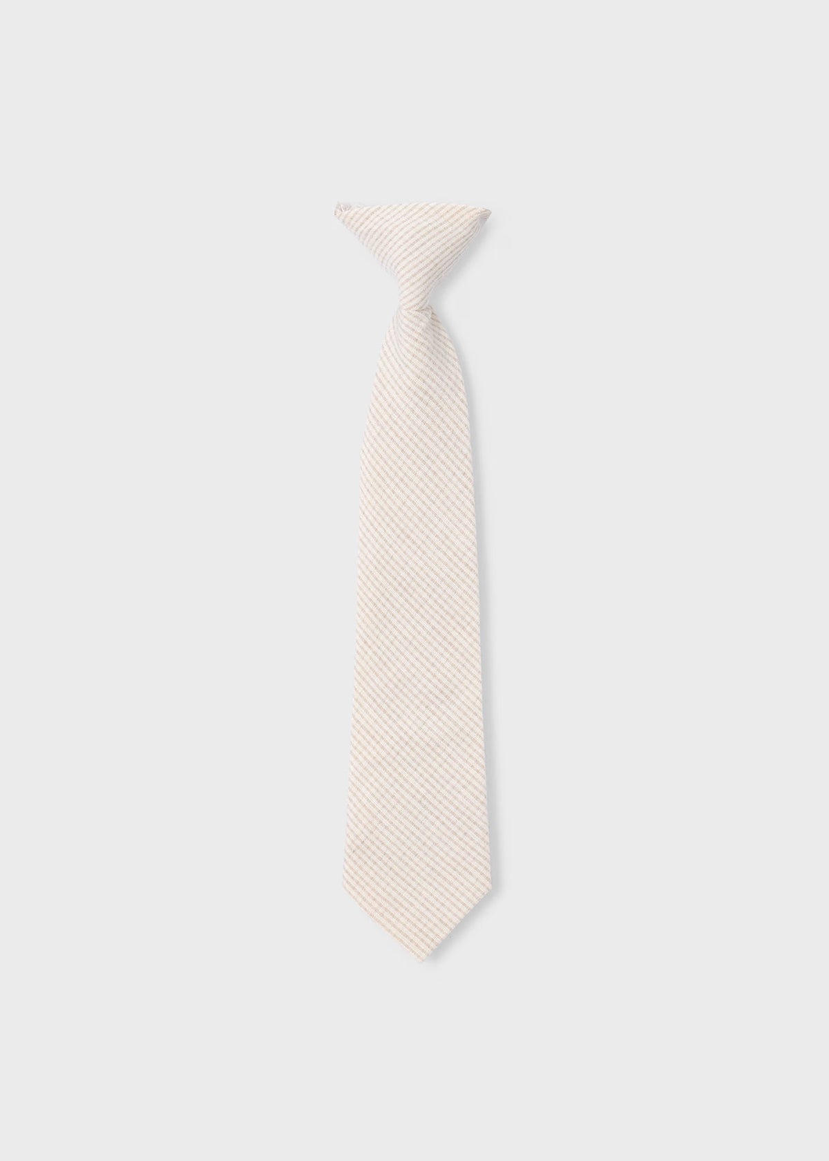 Corbata lino beige bebé niño y mini niño