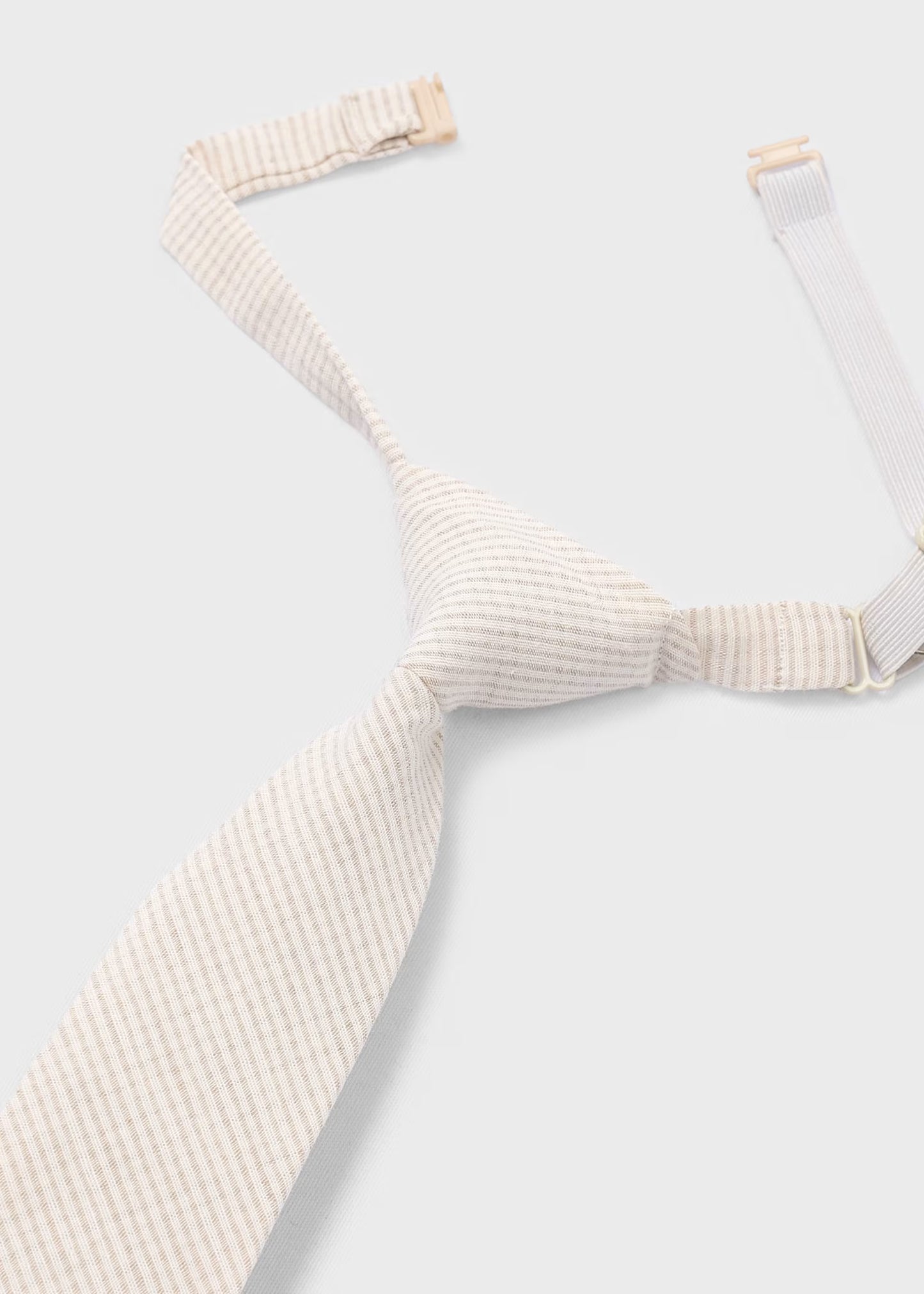 Corbata lino beige bebé niño y mini niño