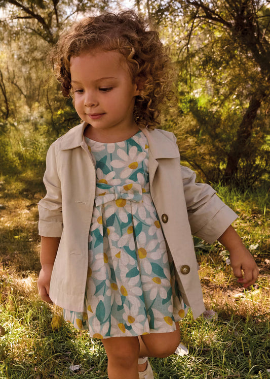 Gabardina beige bebé niña