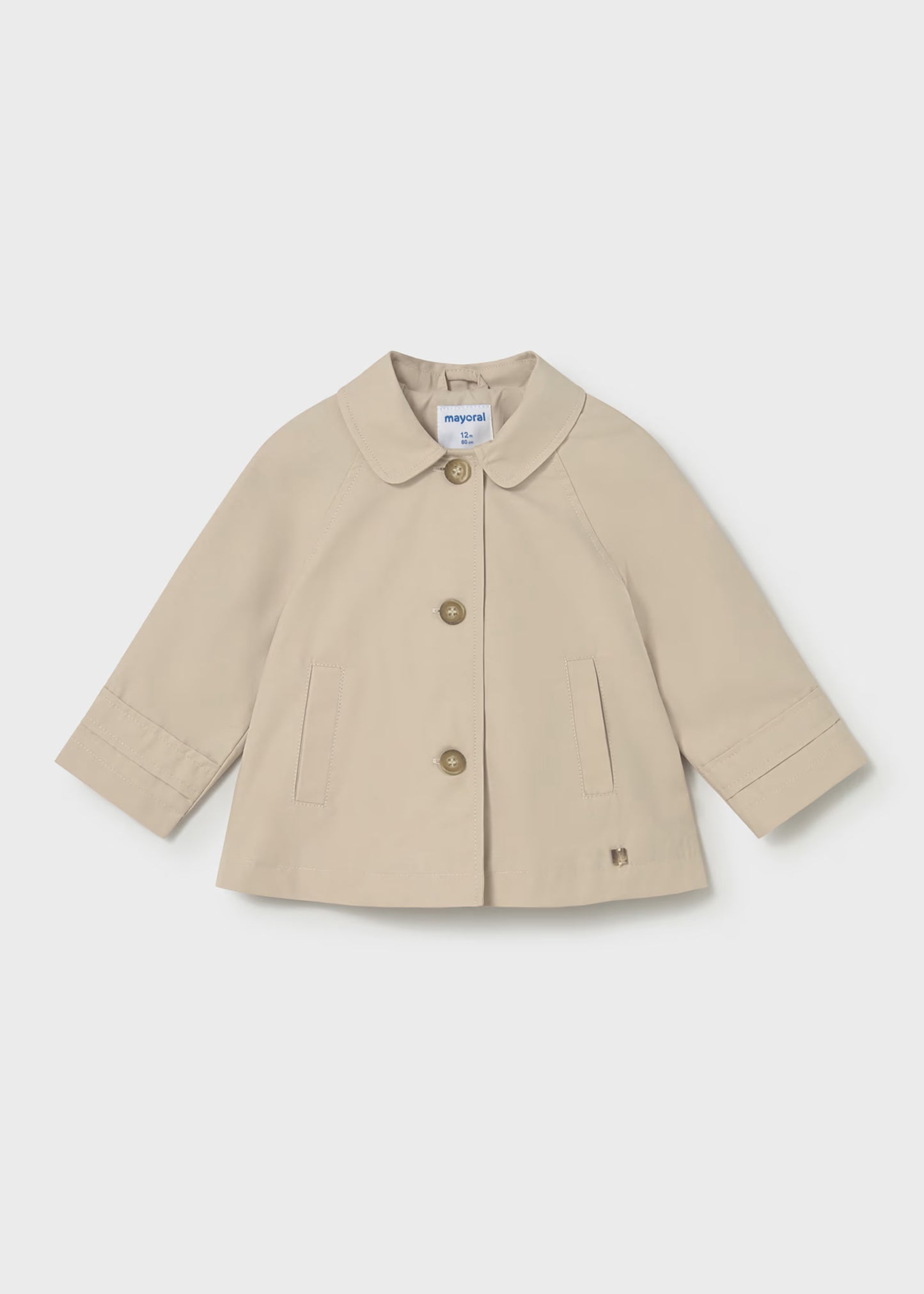 Gabardina beige bebé niña