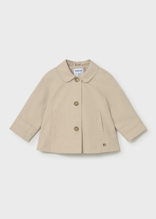 Gabardina beige bebé niña